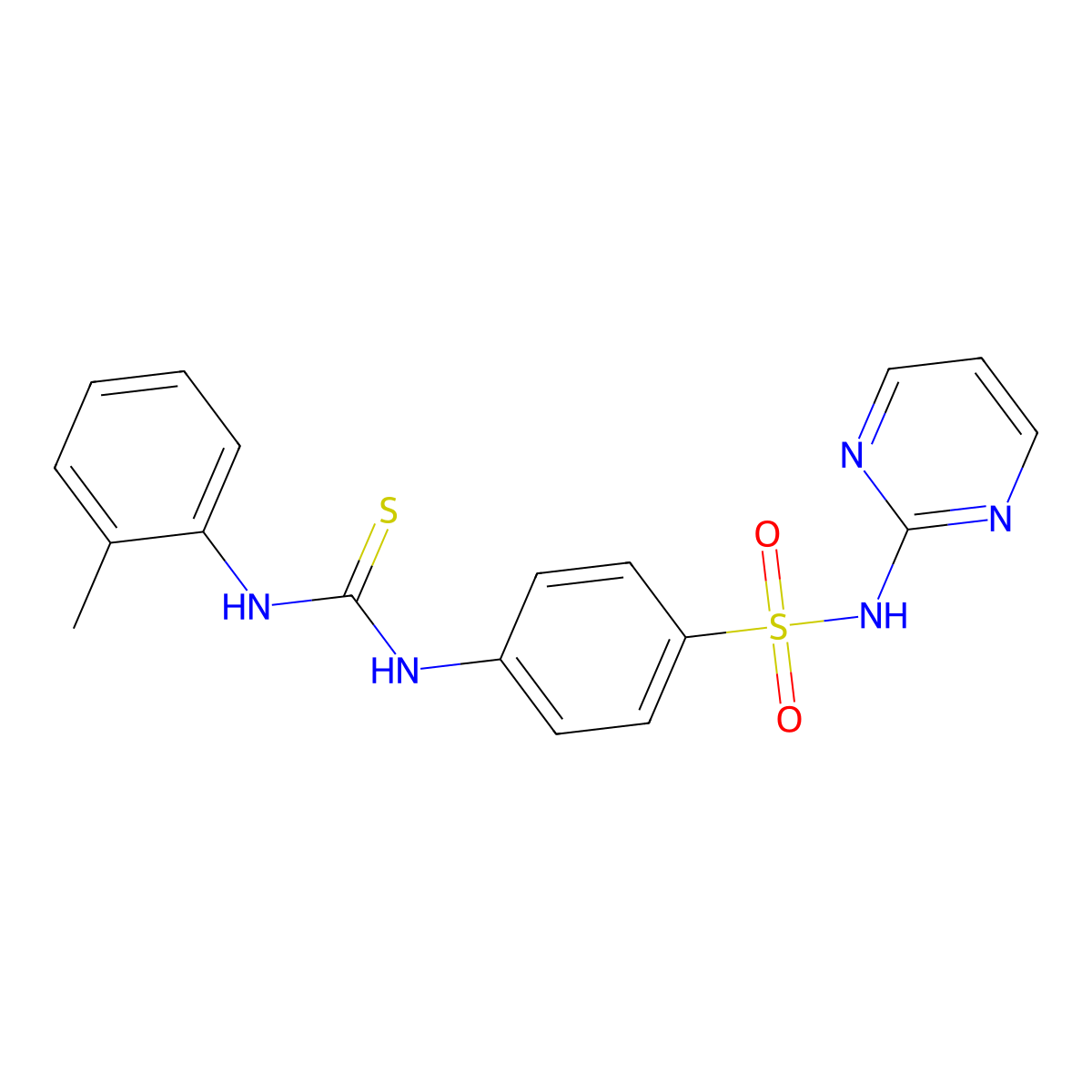 1-(2-Methylphenyl)-3-[4-(pyrimidin-2-ylsulfamoyl)phenyl]thiourea molecular structure, CAS 437739-73-6