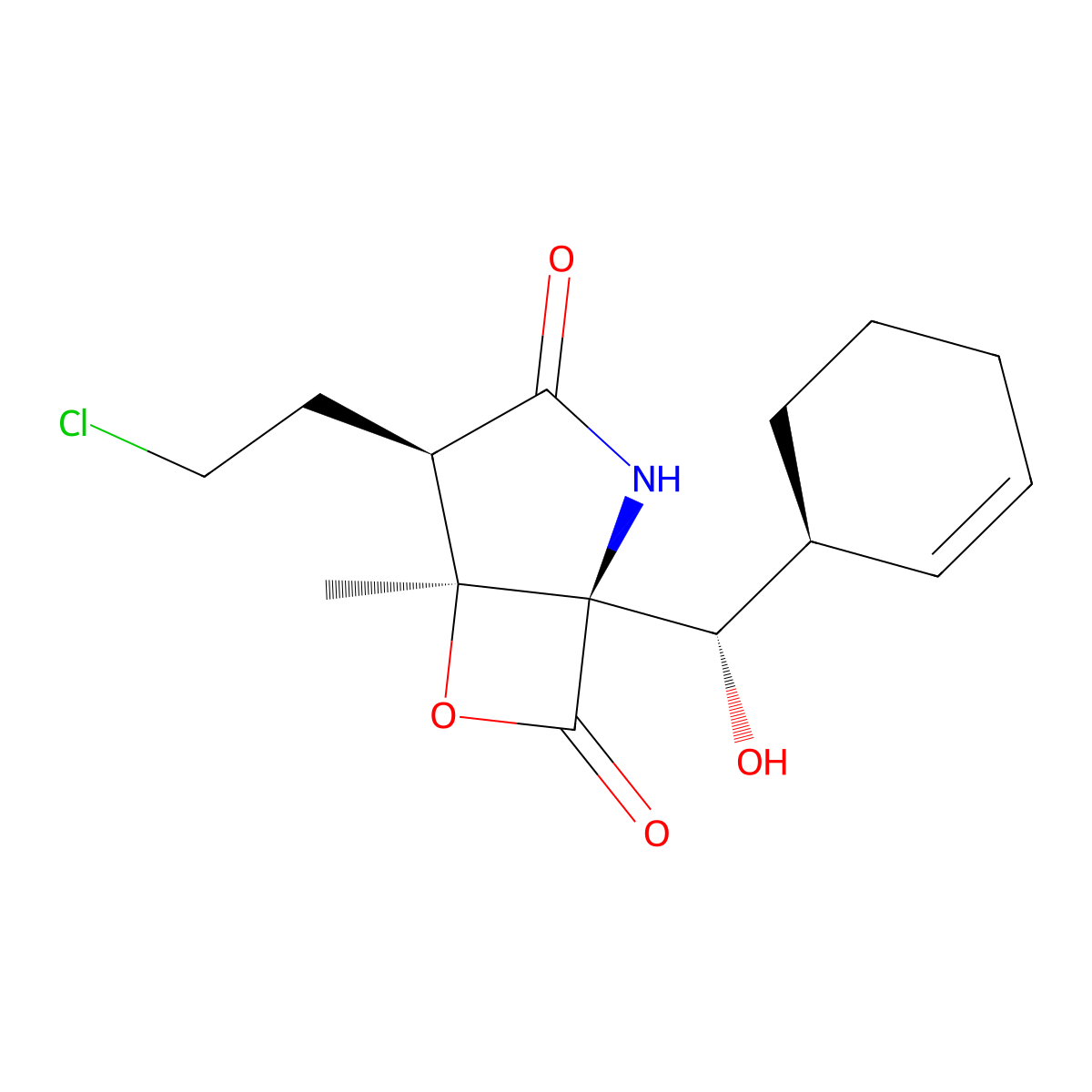 (-)-Salinosporamide A molecular structure, CAS 437742-34-2