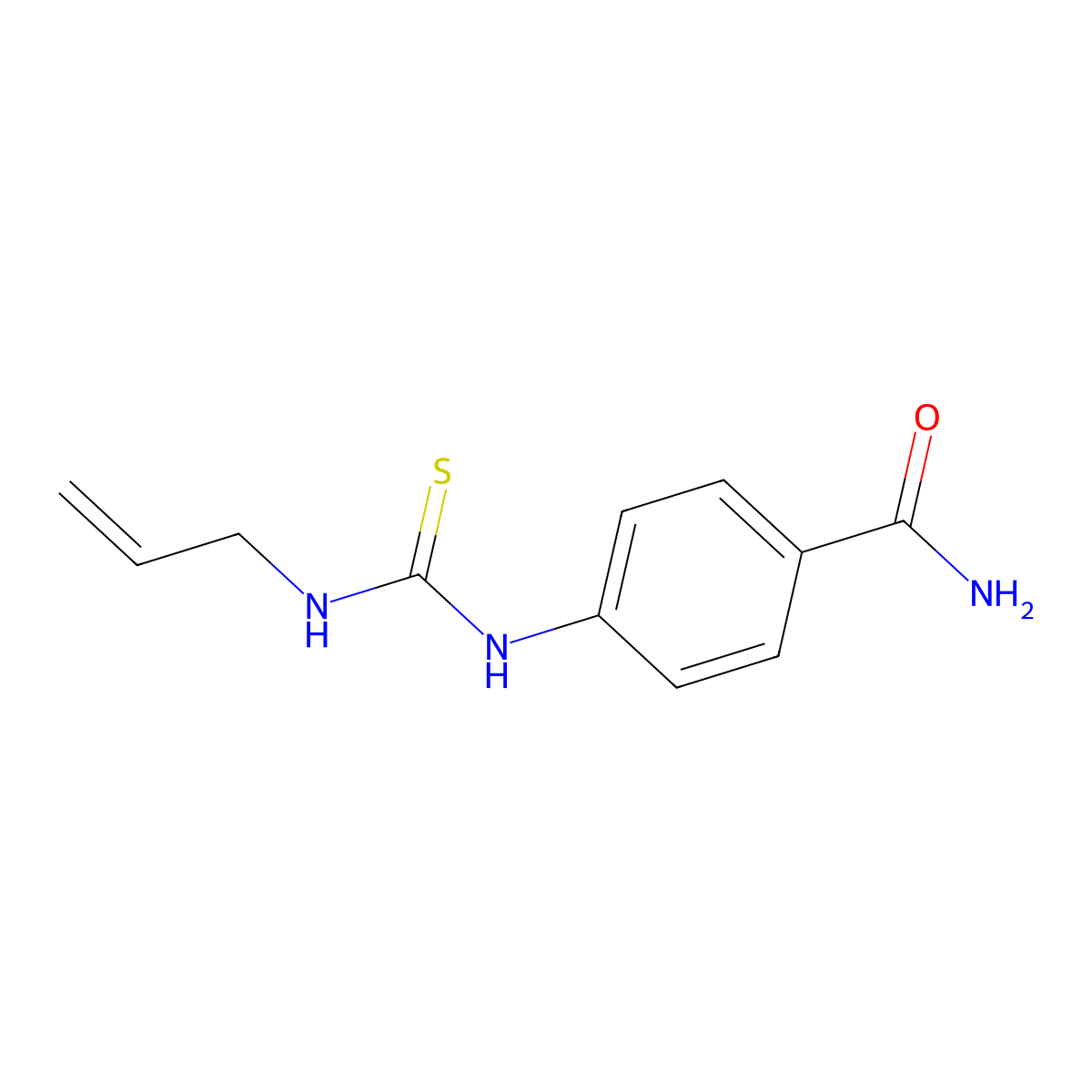 1-Allyl-3-(4-carbamoylphenyl)thiourea molecular structure, CAS 437750-61-3