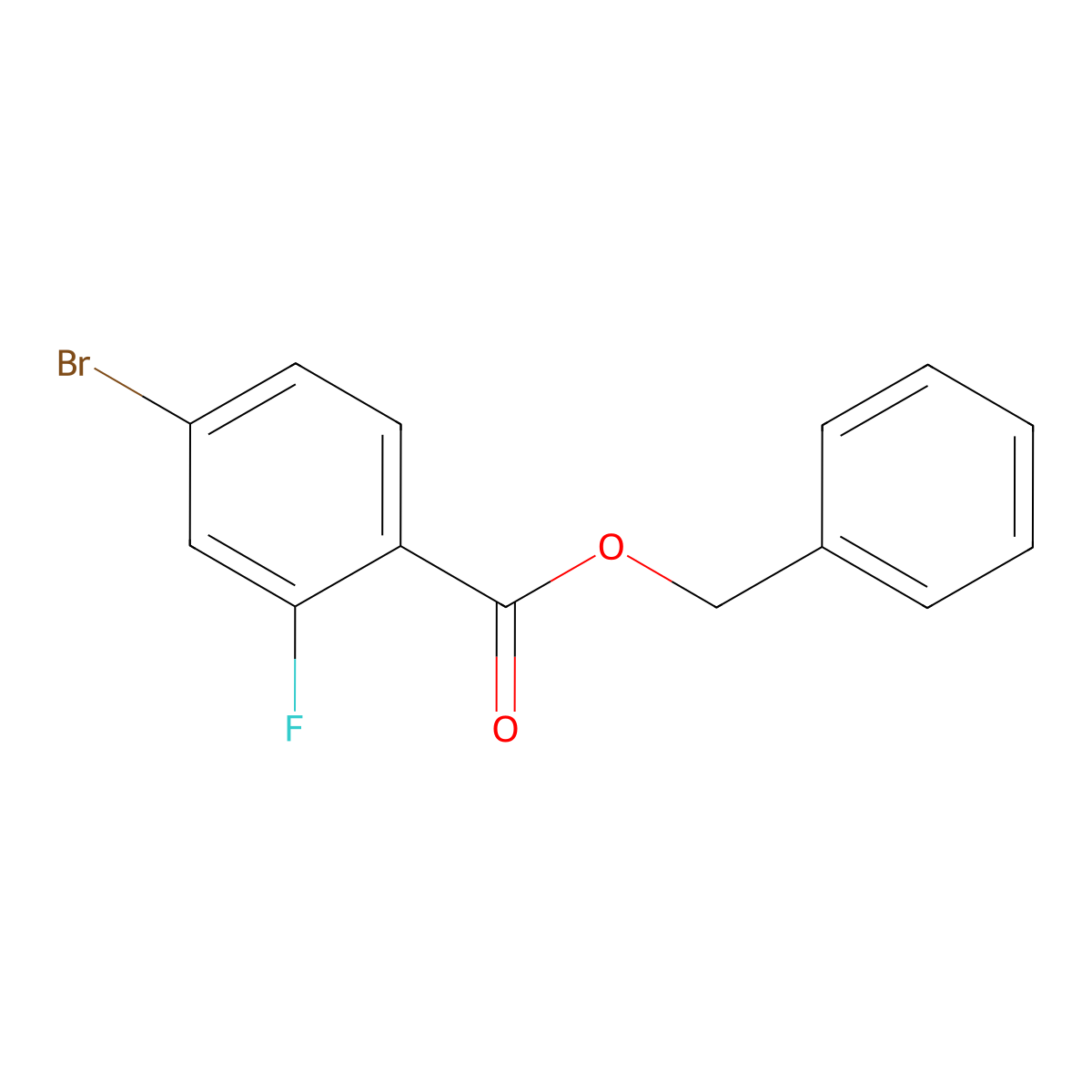 Benzyl 4-bromo-2-fluorobenzoate molecular structure, CAS 437764-46-0