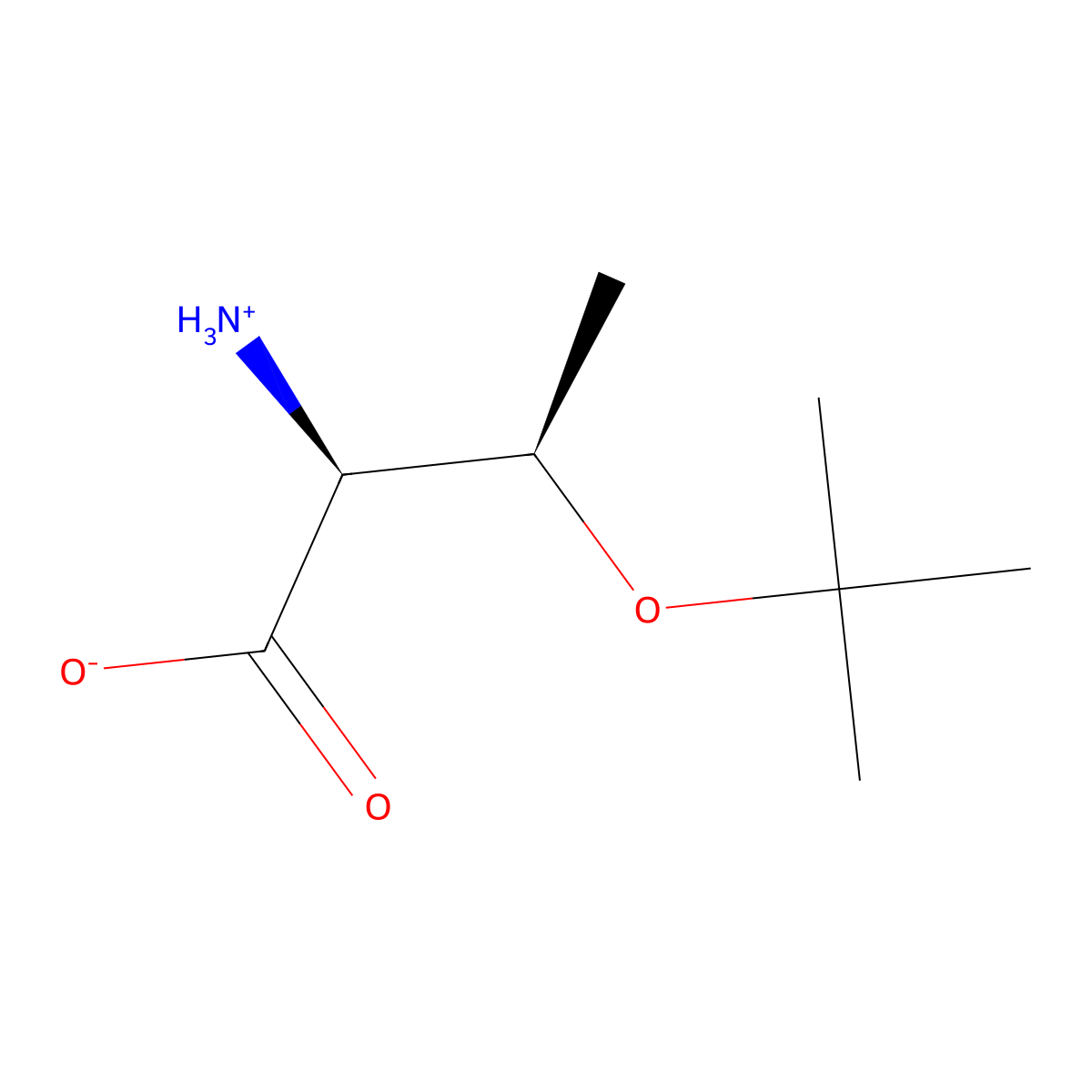 (2S,3R)-2-azaniumyl-3-[(2-methylpropan-2-yl)oxy]butanoate molecular structure, CAS 4378-13-6