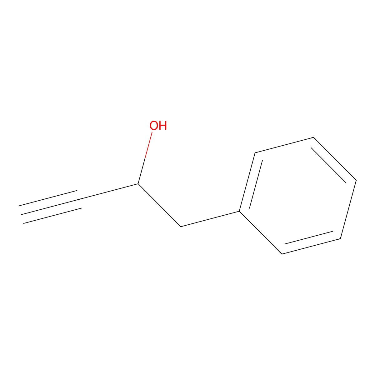 1-Phenylbut-3-yn-2-ol molecular structure, CAS 4378-23-8