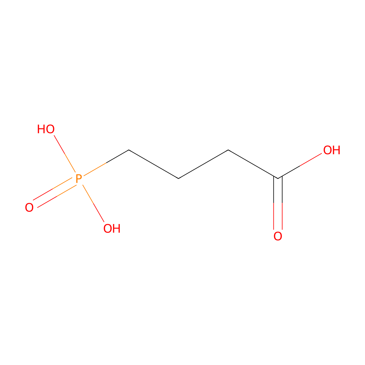 4-Phosphonobutyric Acid molecular structure, CAS 4378-43-2