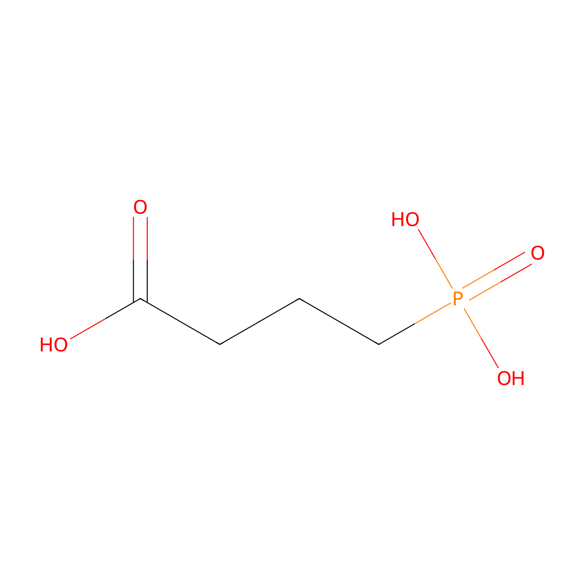 4-Phosphonobutyric Acid molecular structure, CAS 4378-43-2
