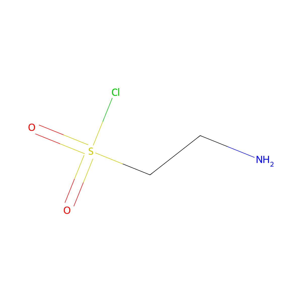 2-Aminoethane-1-sulfonyl chloride molecular structure, CAS 4378-75-0