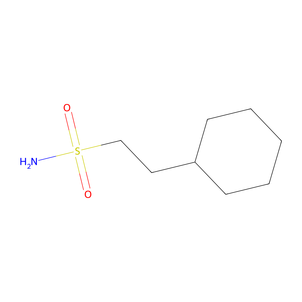 Cyclohexaneethanesulfonamide molecular structure, CAS 4378-98-7