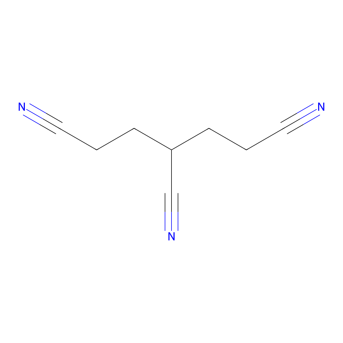1,3,5-Pentanetricarbonitrile molecular structure, CAS 4379-04-8