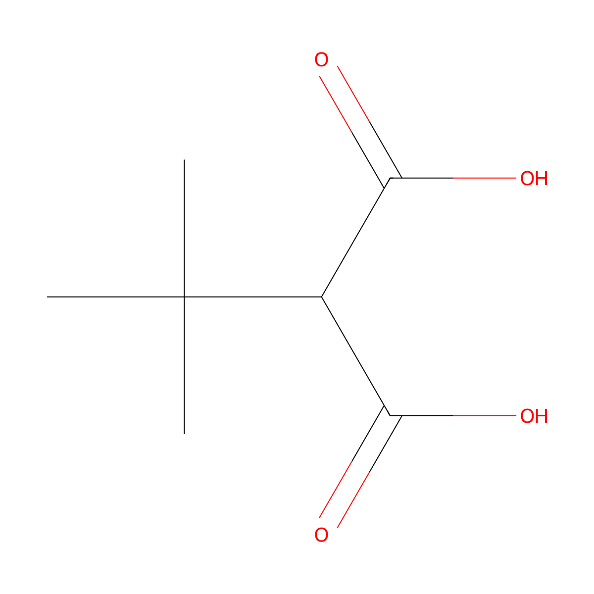 2-Tert-butylpropanedioic acid molecular structure, CAS 4379-33-3