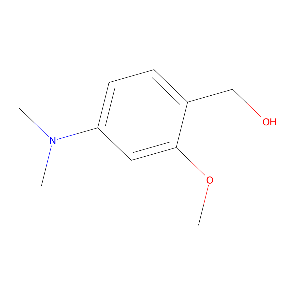 4-(Dimethylamino)-2-methoxybenzenemethanol molecular structure, CAS 437988-49-3