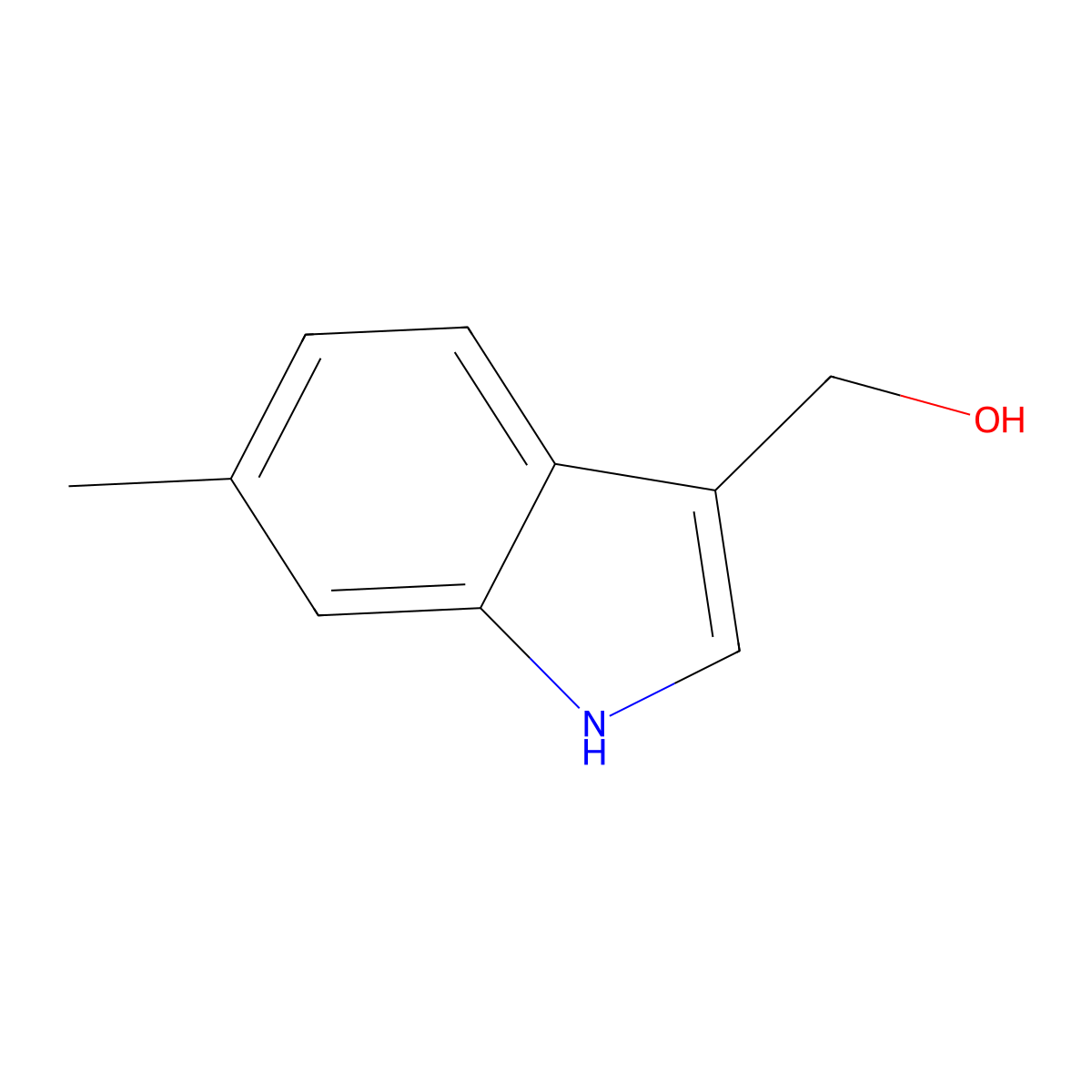 (6-Methyl-1H-indol-3-yl)methanol molecular structure, CAS 437988-53-9