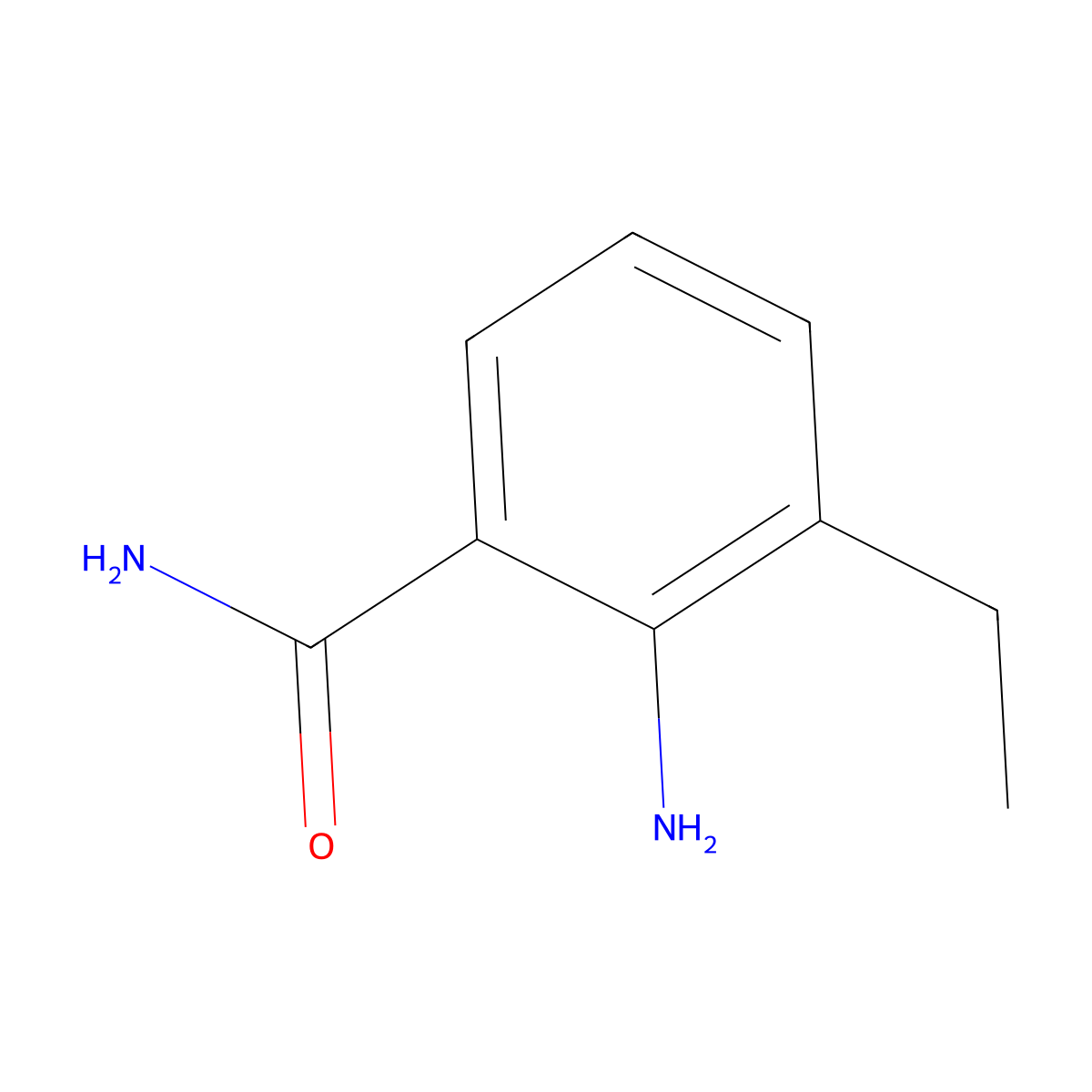 2-Amino-3-ethylbenzamide molecular structure, CAS 437998-33-9