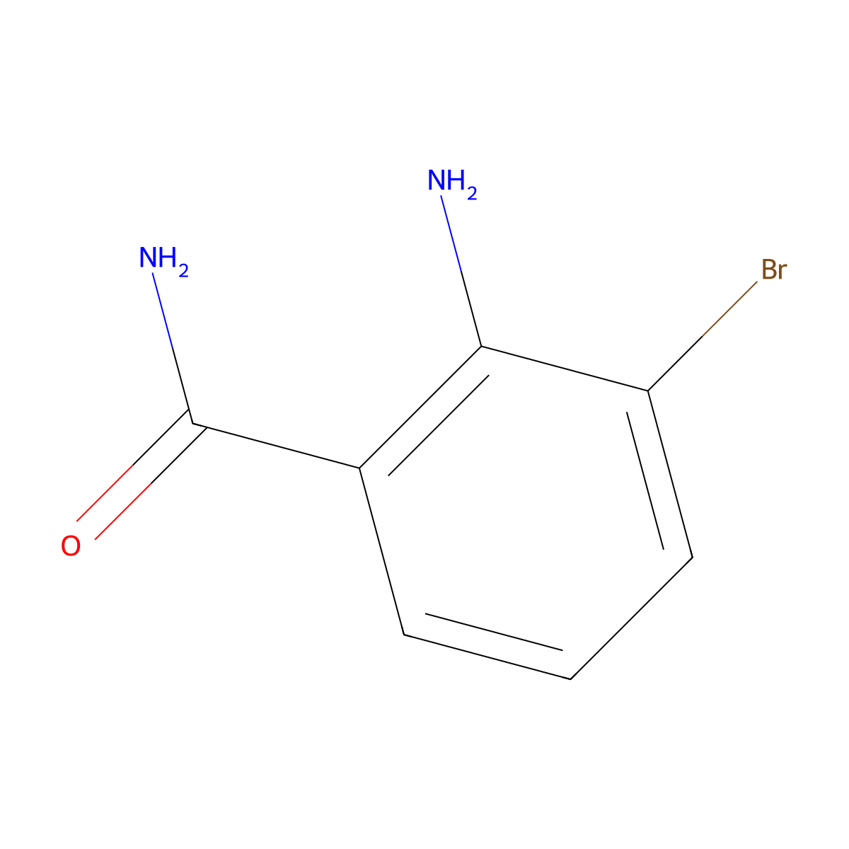 2-Amino-3-bromobenzamide molecular structure, CAS 437998-34-0