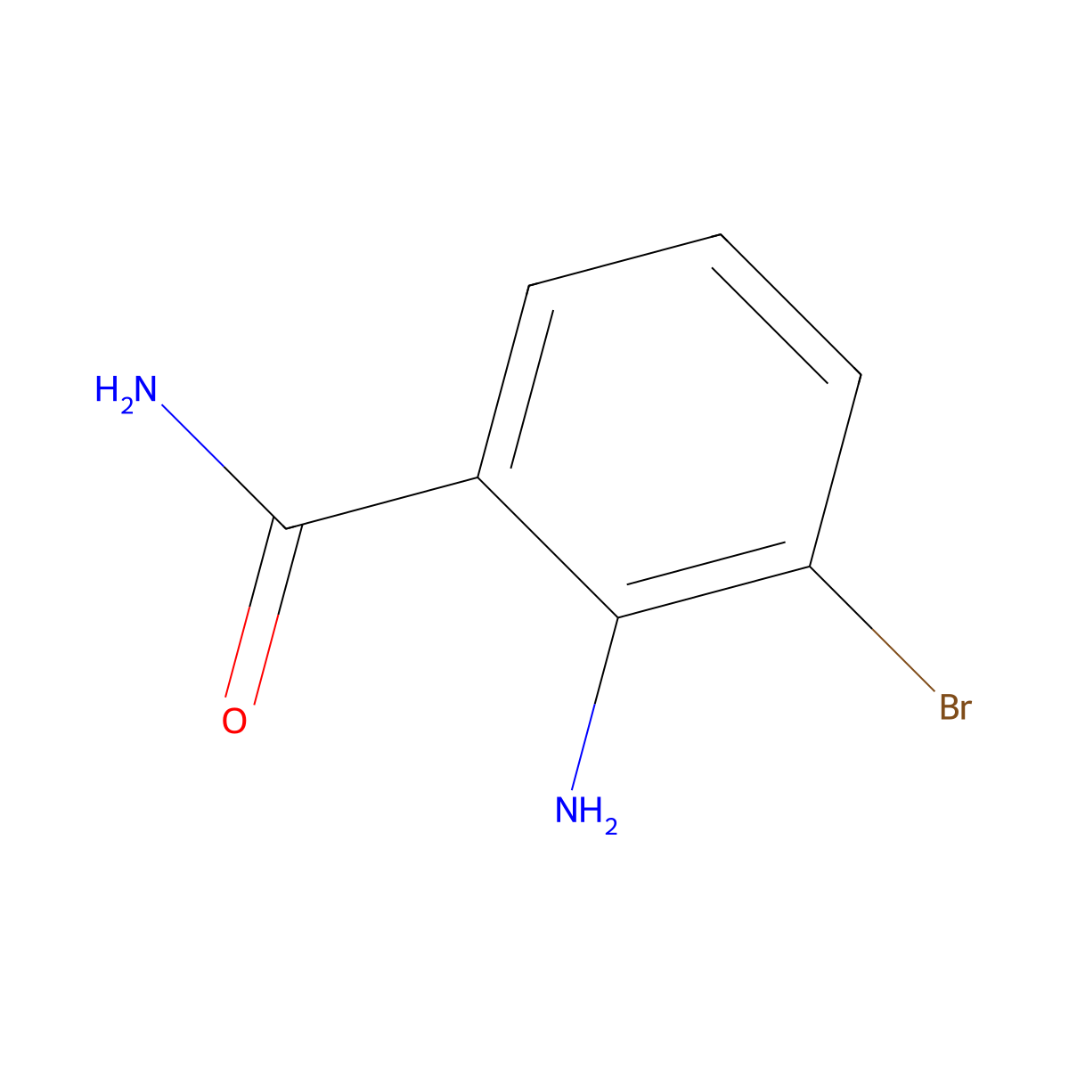 2-Amino-3-bromobenzamide molecular structure, CAS 437998-34-0