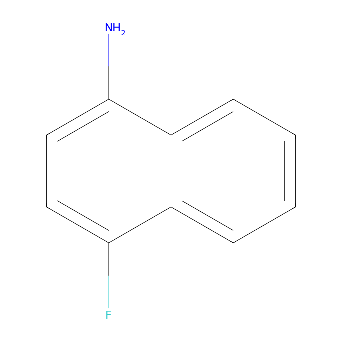 4-Fluoronaphthalen-1-amine molecular structure, CAS 438-32-4