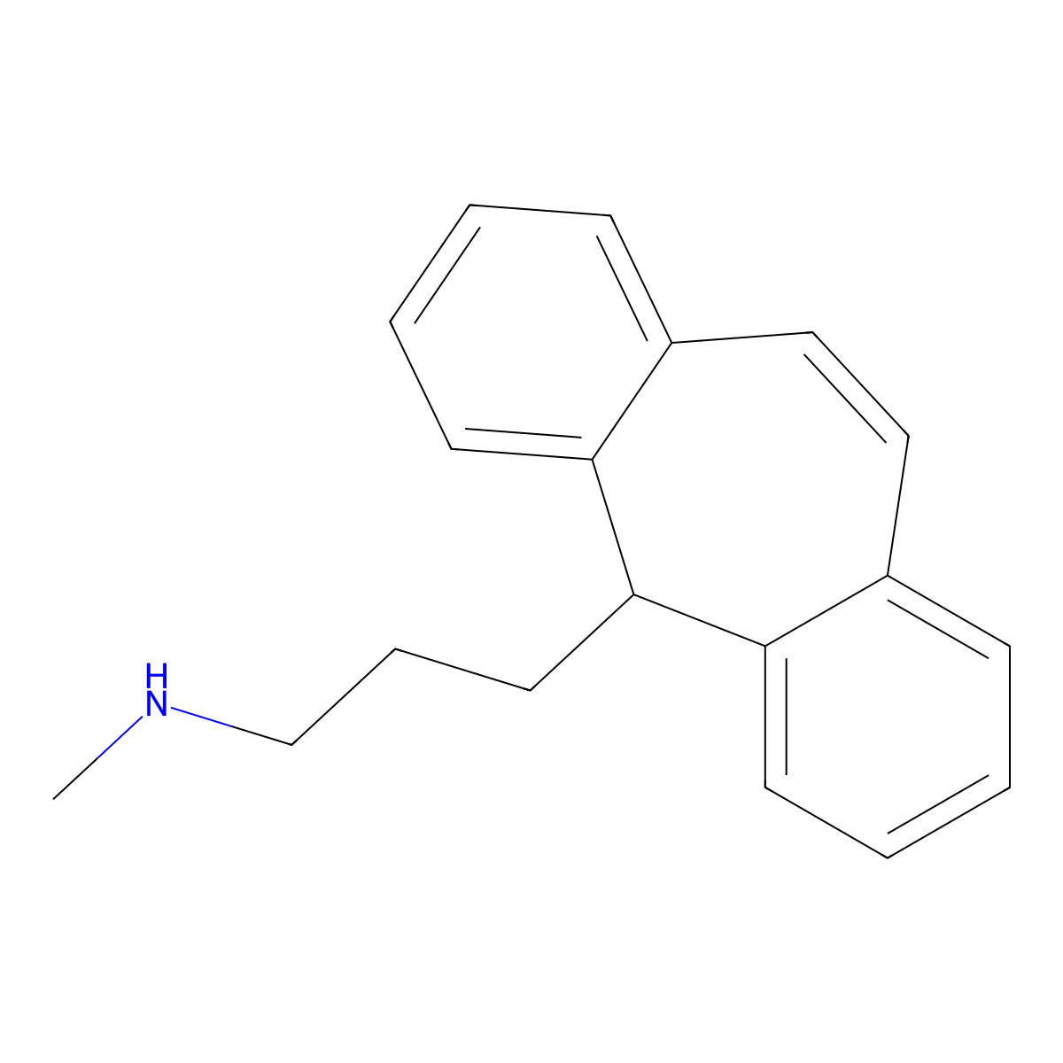 Protriptyline molecular structure, CAS 438-60-8