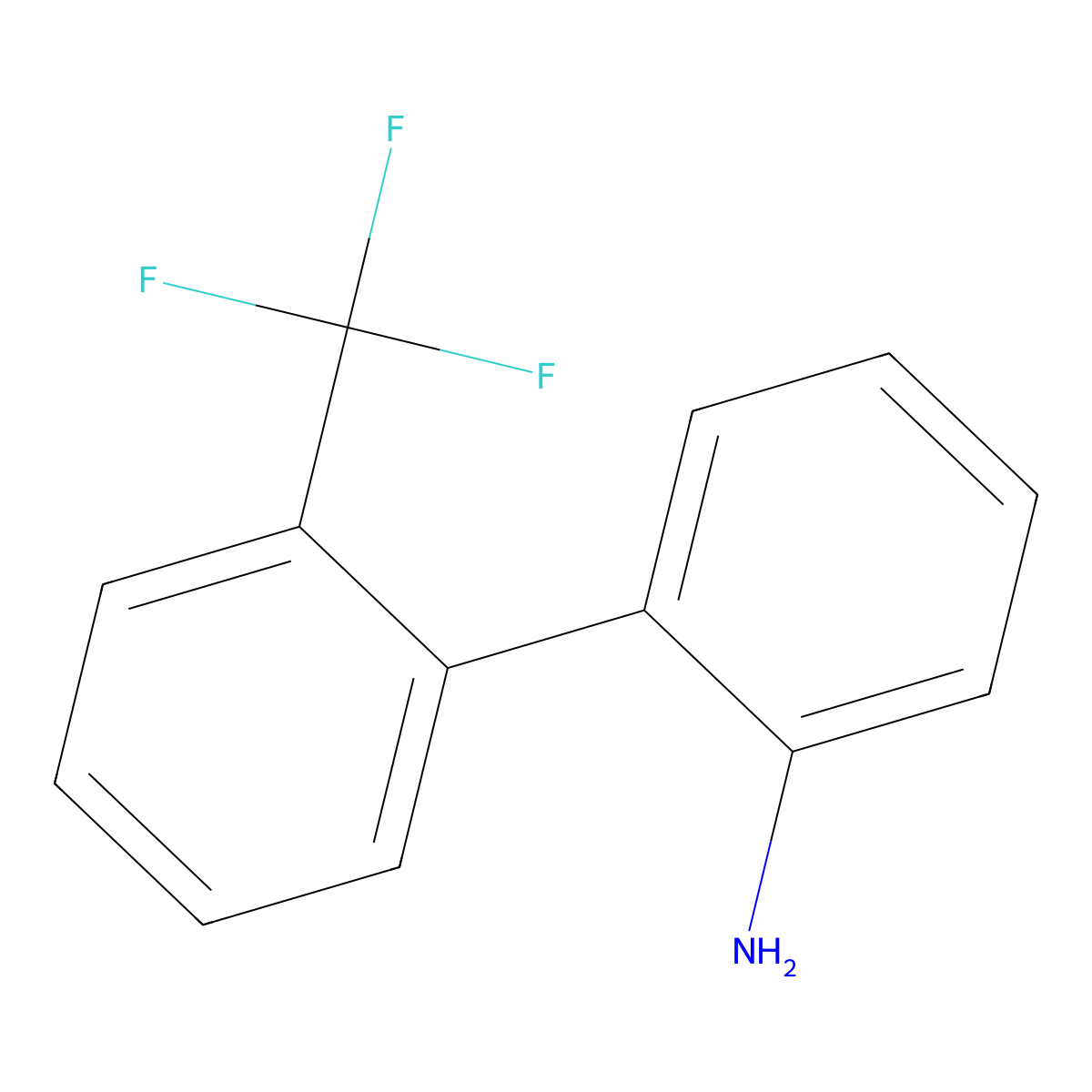 2'-(Trifluoromethyl)-[1,1'-biphenyl]-2-amine molecular structure, CAS 438-84-6