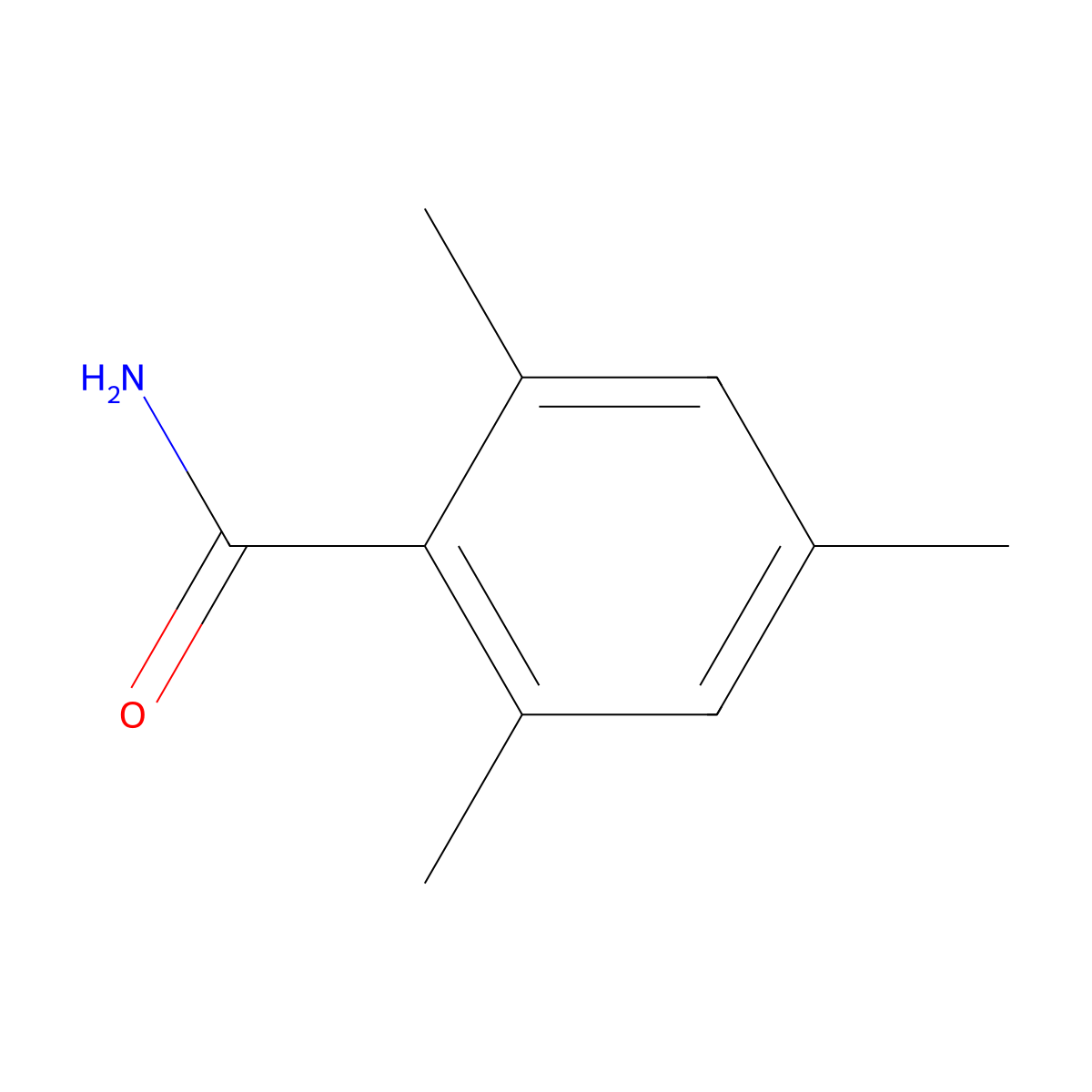 2,4,6-Trimethylbenzamide molecular structure, CAS 4380-68-1