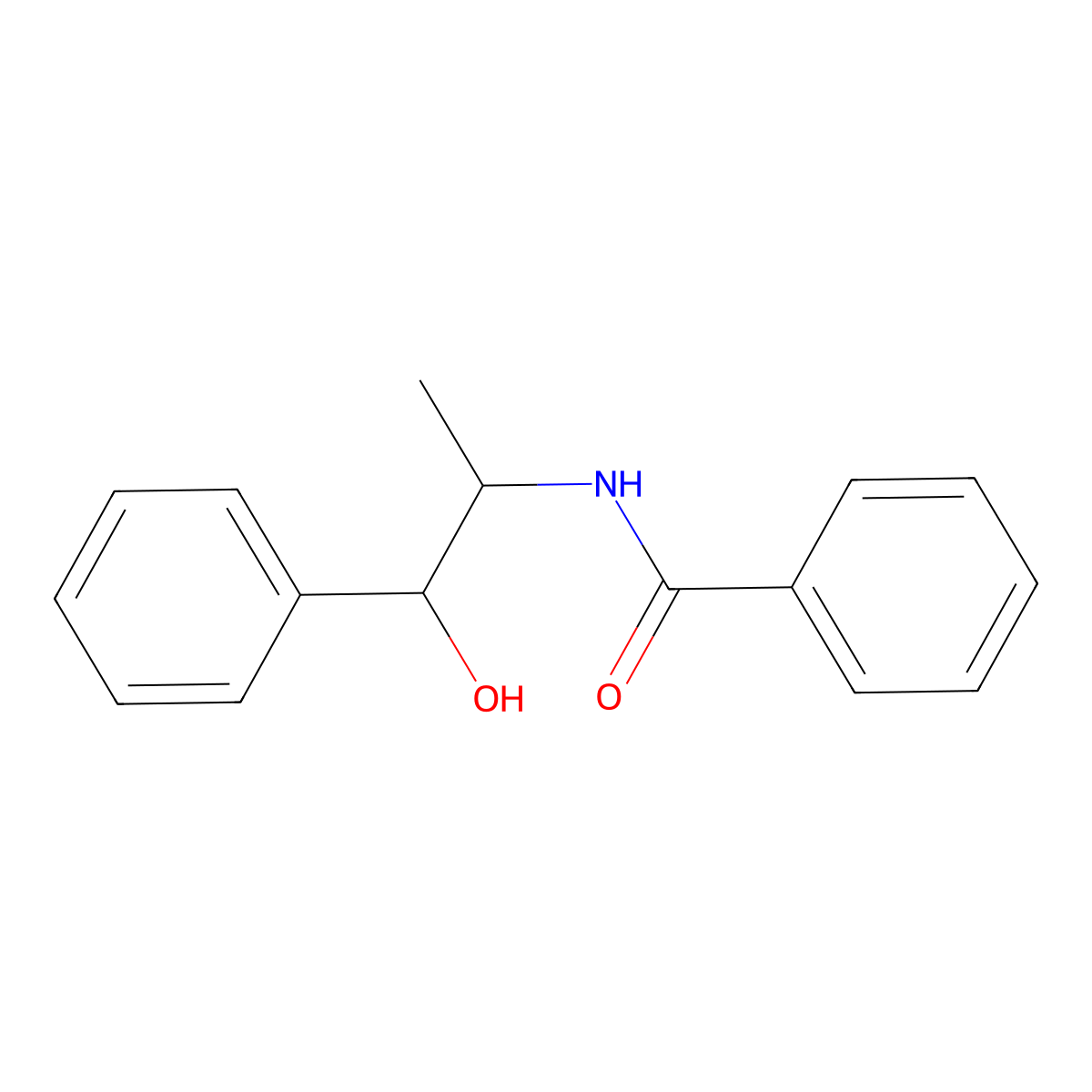 N-(1-hydroxy-1-phenylpropan-2-yl)benzamide molecular structure, CAS 4380-71-6