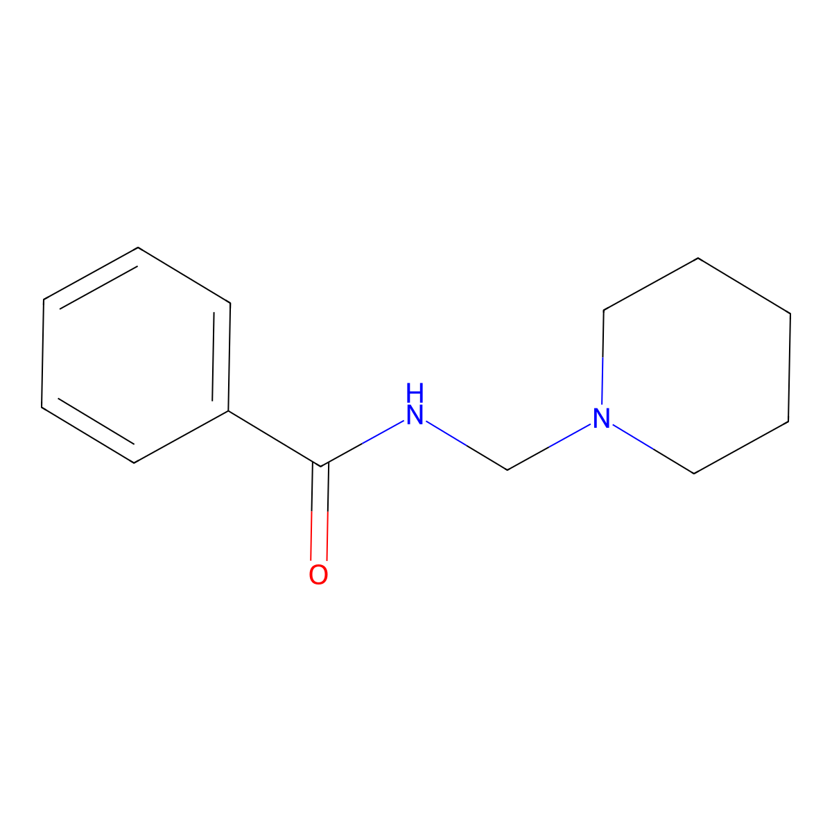 Benzamide, N-(1-piperidinylmethyl)- molecular structure, CAS 4380-83-0