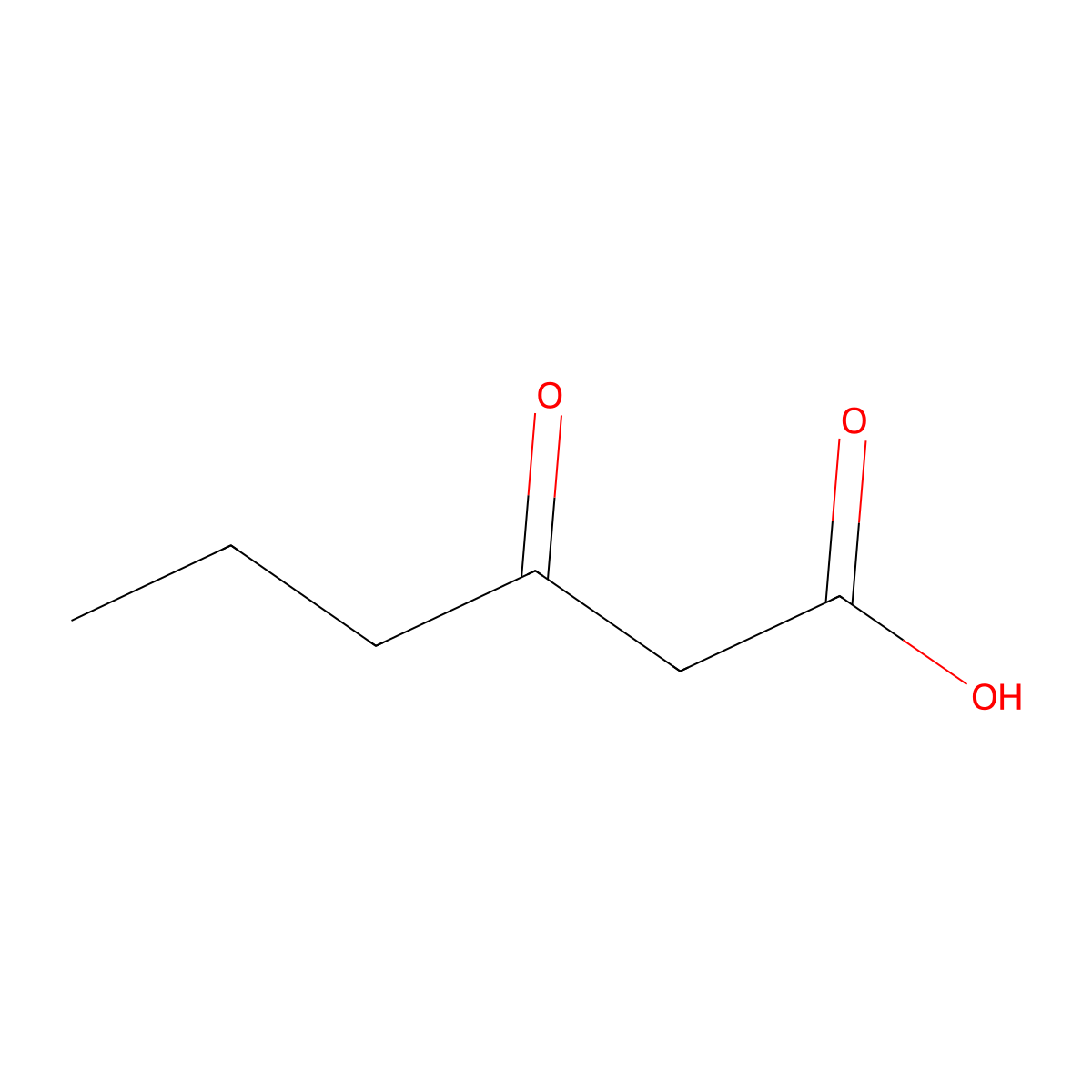 3-Oxohexanoic acid molecular structure, CAS 4380-91-0