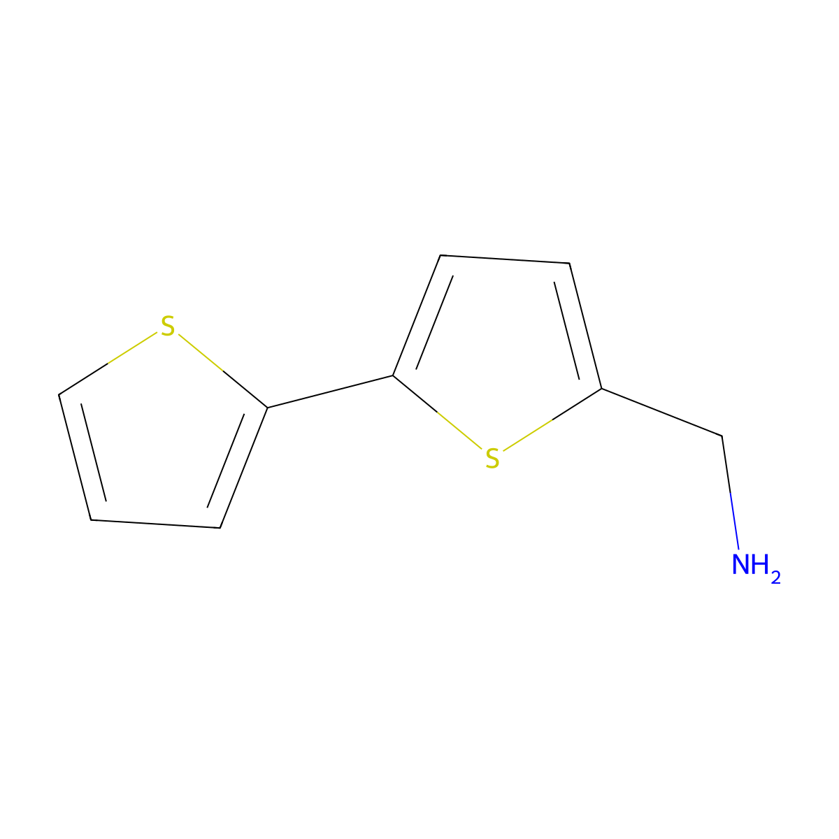 1-(2,2'-Bithiophen-5-yl)methanamine molecular structure, CAS 4380-96-5