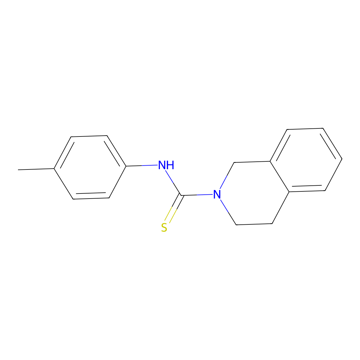 N-(4-methylphenyl)-3,4-dihydroisoquinoline-2(1H)-carbothioamide molecular structure, CAS 438010-29-8