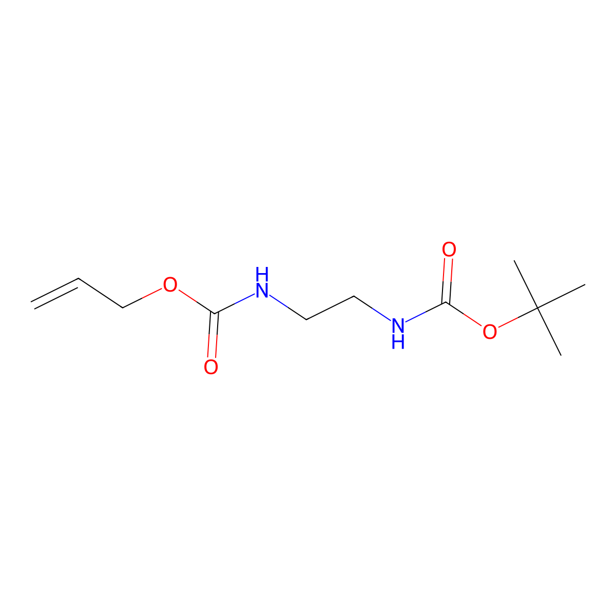 N-ALloc-N'-Boc-ethylenediamine molecular structure, CAS 438012-35-2