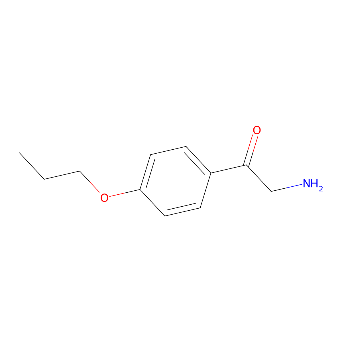 2-Amino-1-(4-propoxyphenyl)ethan-1-one molecular structure, CAS 438015-36-2