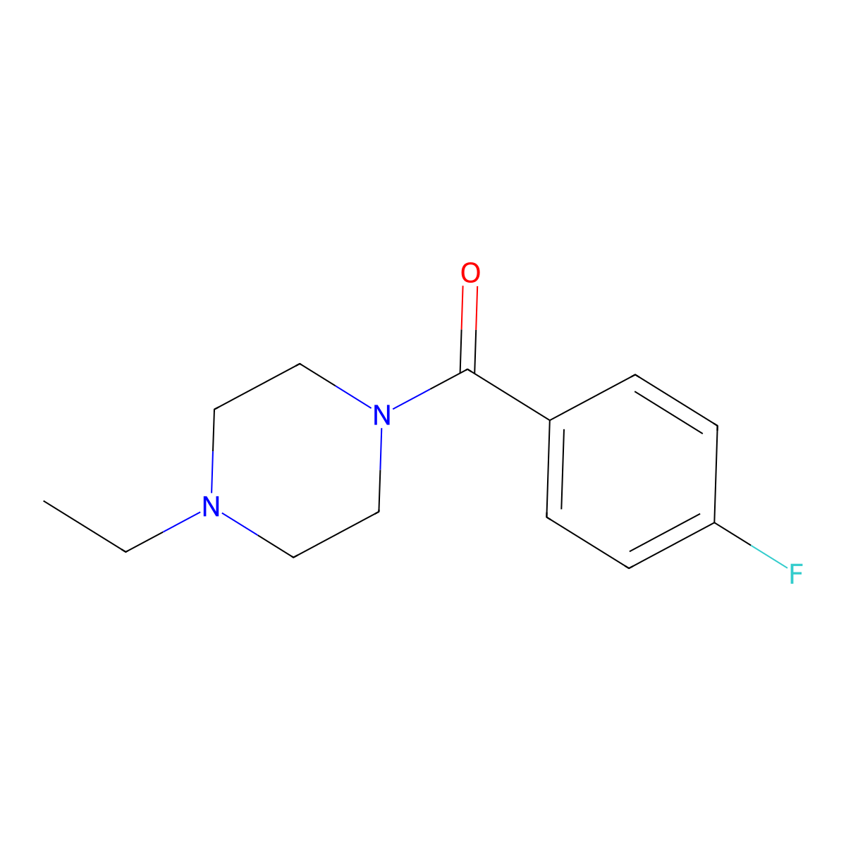 1-Ethyl-4-(4-fluorobenzoyl)piperazine molecular structure, CAS 438018-78-1