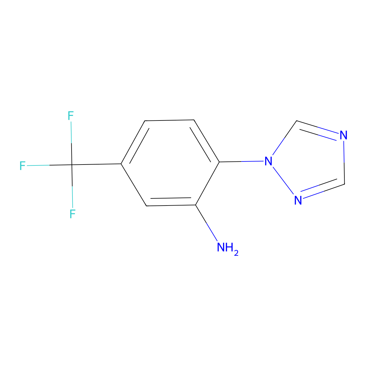 2-(1H-1,2,4-triazol-1-yl)-5-(trifluoromethyl)aniline molecular structure, CAS 438019-67-1