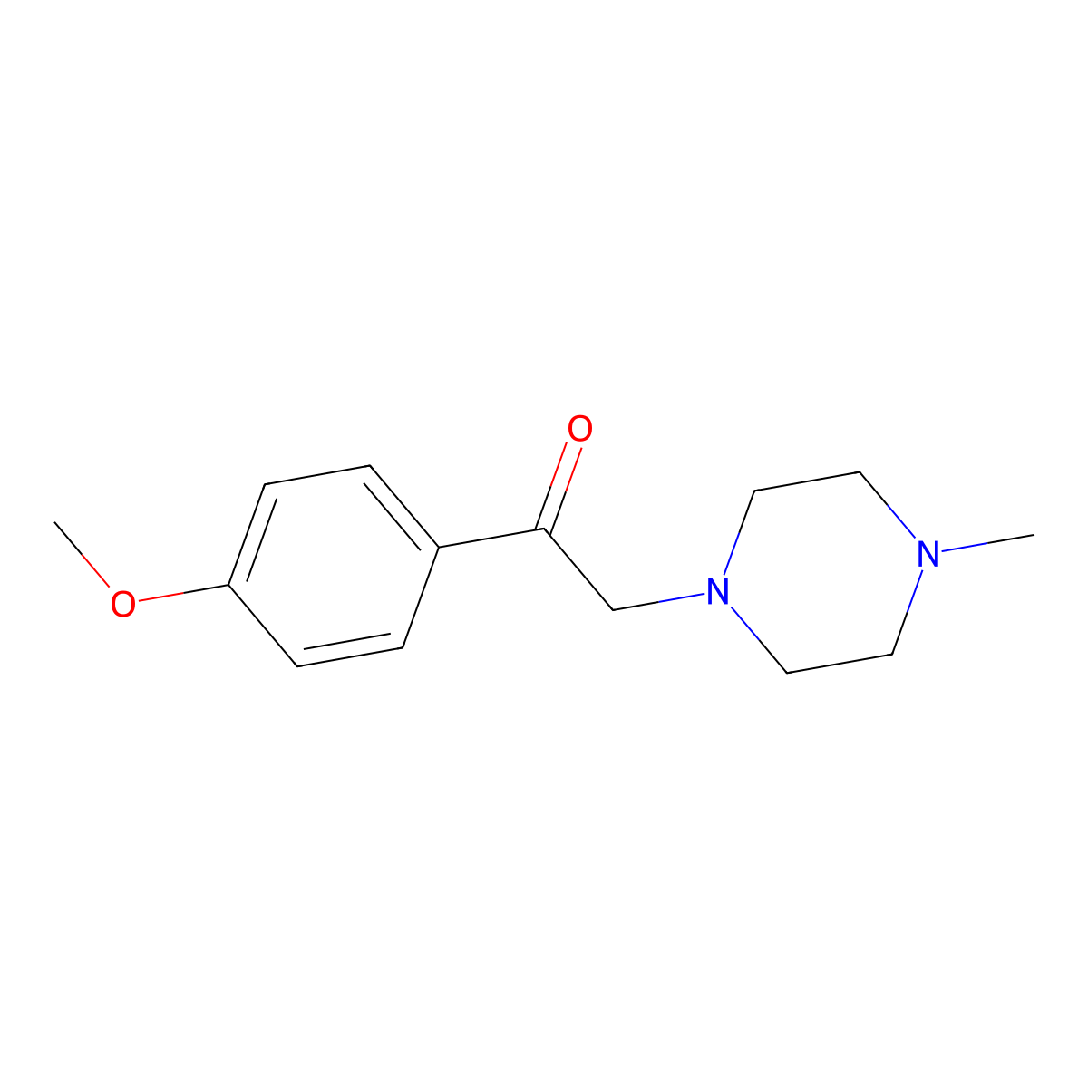 1-(4-Methoxyphenyl)-2-(4-methylpiperazin-1-yl)ethan-1-one molecular structure, CAS 438025-86-6