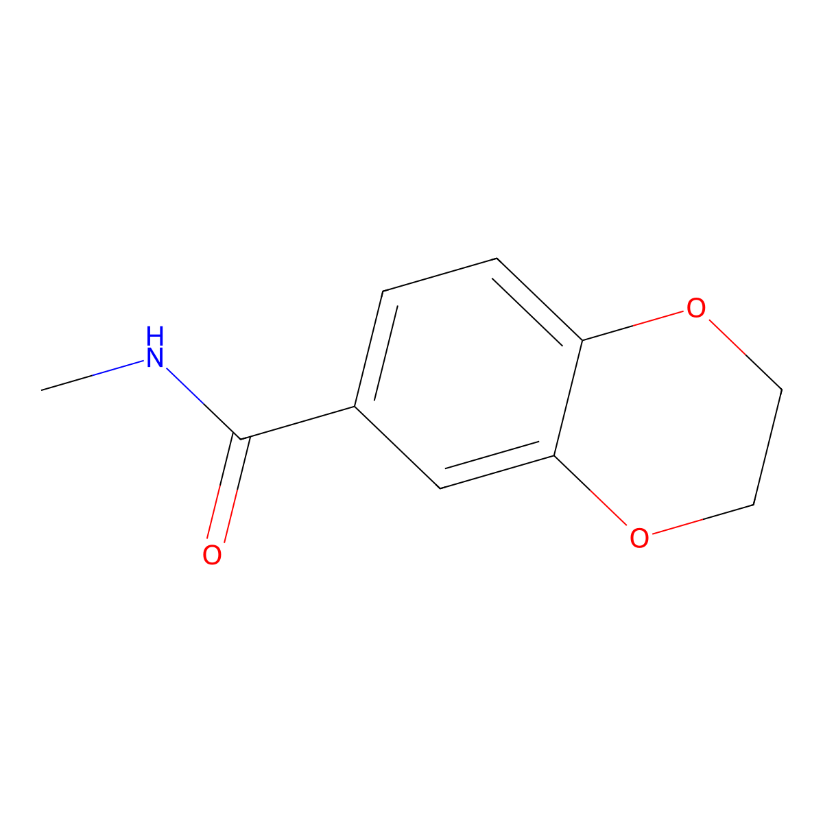 N-methyl-2,3-dihydro-1,4-benzodioxine-6-carboxamide molecular structure, CAS 438026-68-7