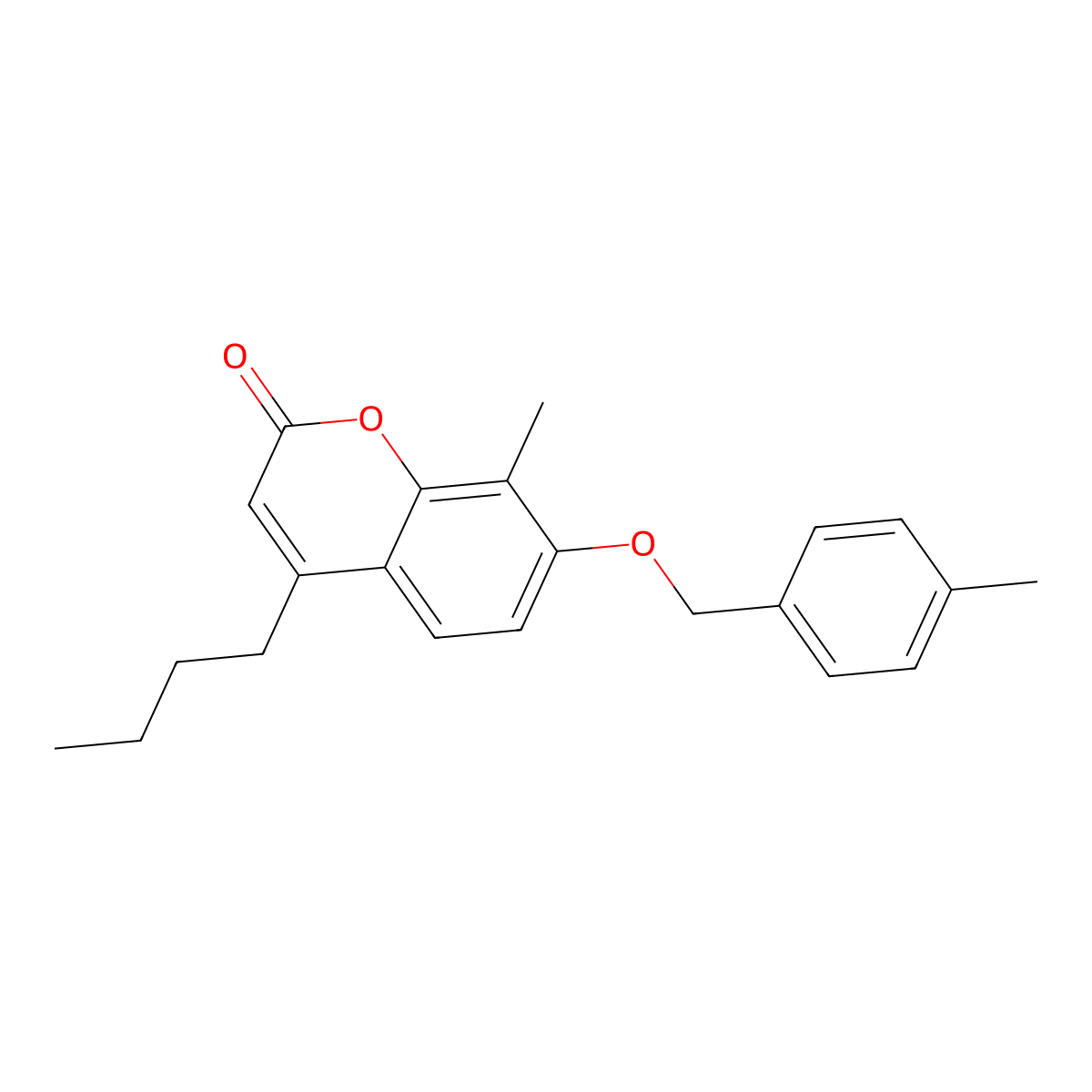 4-butyl-8-methyl-7-[(4-methylbenzyl)oxy]-2H-chromen-2-one molecular structure, CAS 438028-50-3