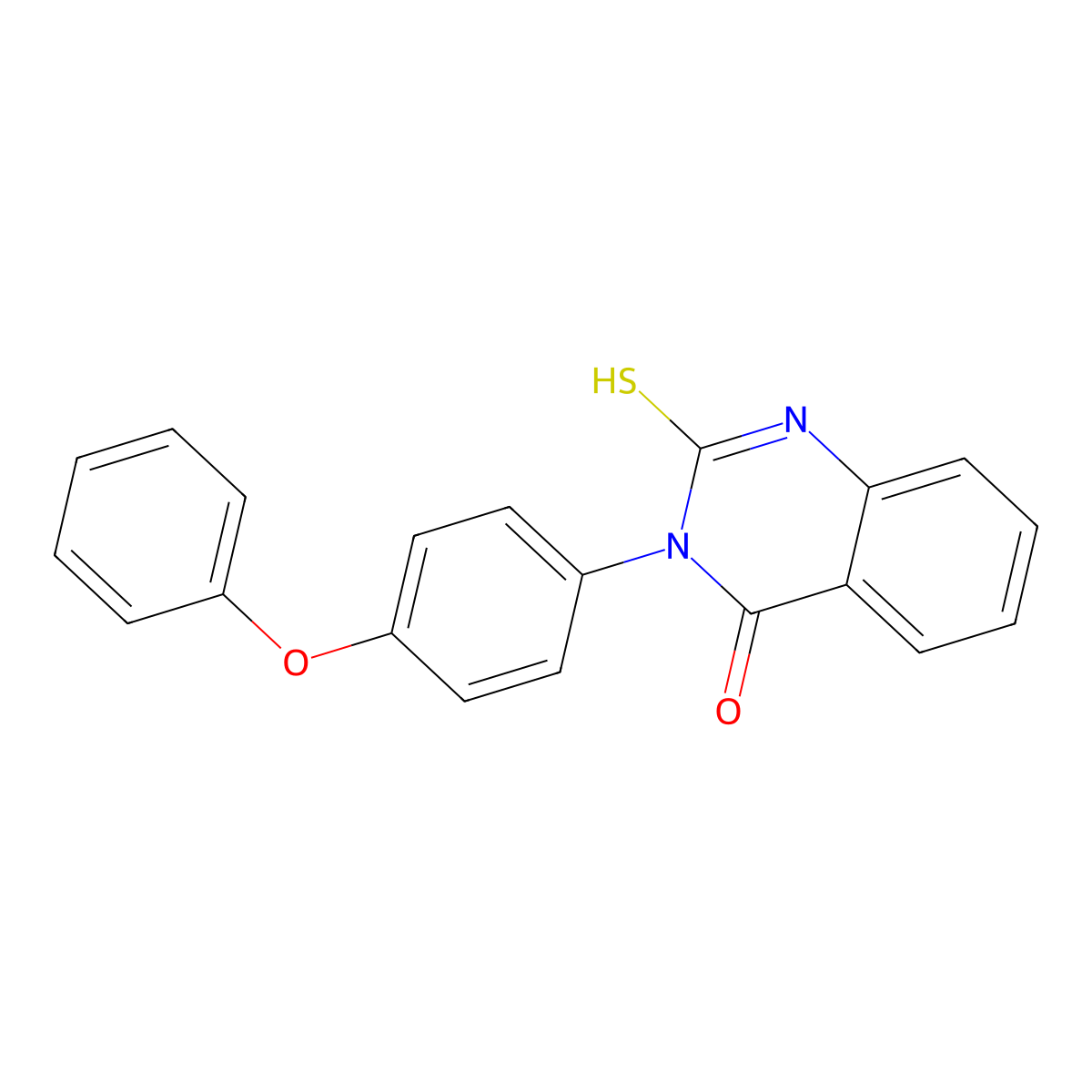 3-(4-Phenoxyphenyl)-2-sulfanyl-3,4-dihydroquinazolin-4-one molecular structure, CAS 438029-86-8
