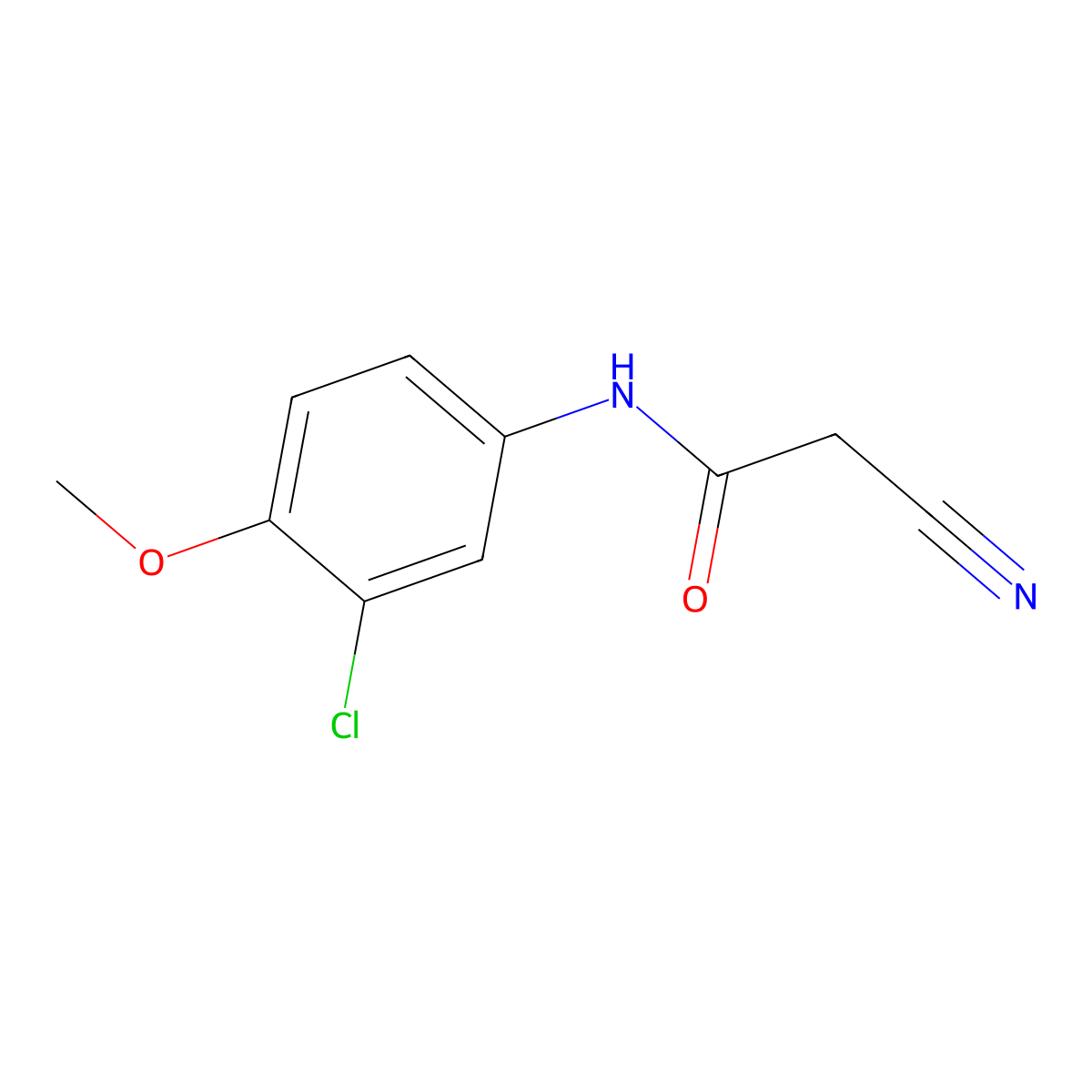 N-(3-chloro-4-methoxyphenyl)-2-cyanoacetamide molecular structure, CAS 438030-67-2