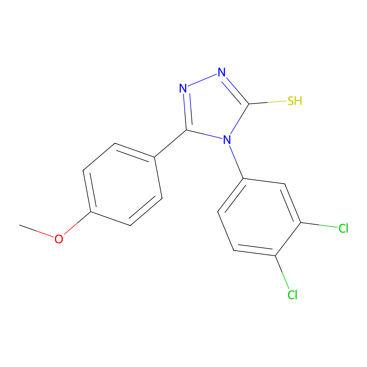 4-(3,4-dichlorophenyl)-5-(4-methoxyphenyl)-4H-1,2,4-triazole-3-thiol molecular structure, CAS 438031-65-3