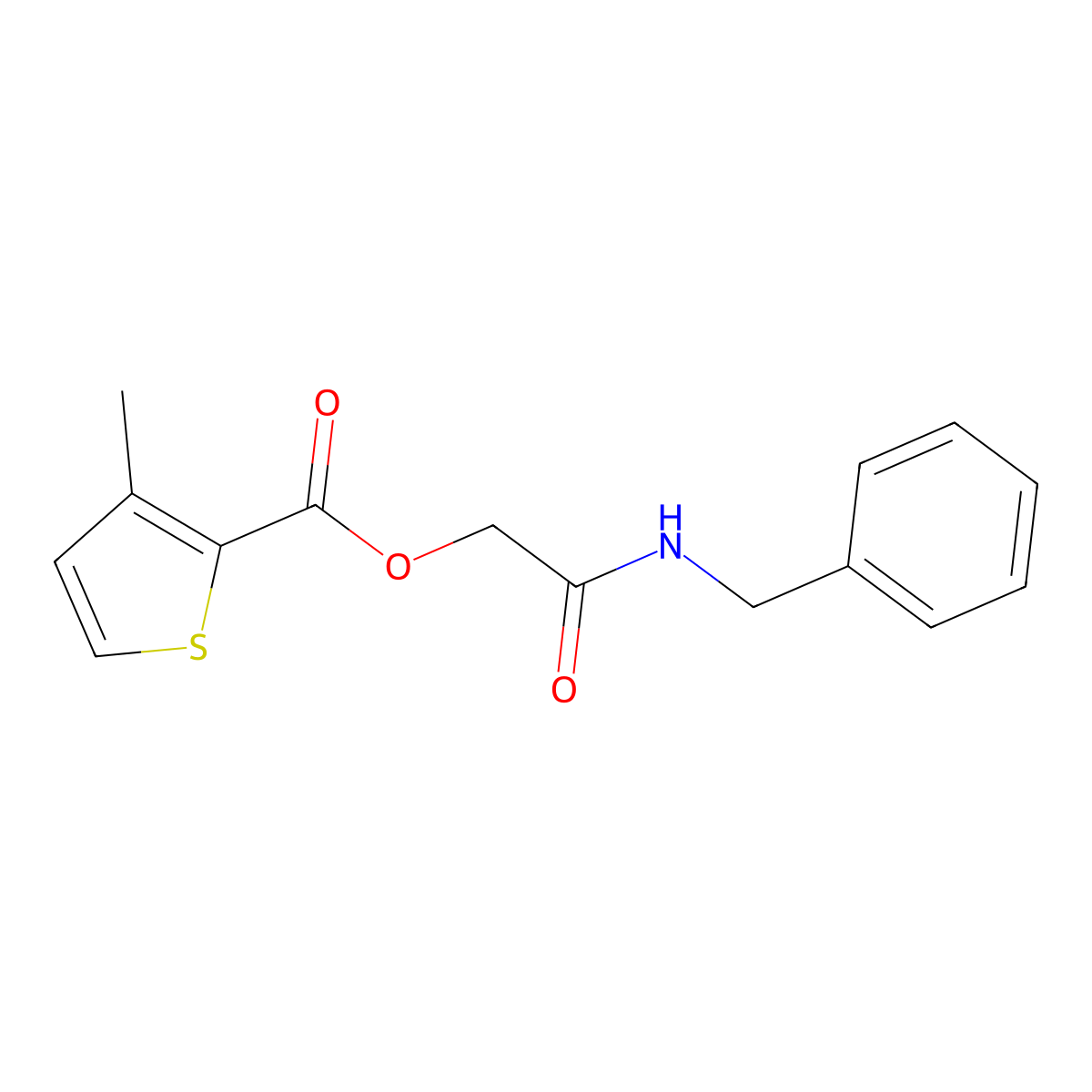 2-(Benzylamino)-2-oxoethyl 3-methylthiophene-2-carboxylate molecular structure, CAS 438032-74-7