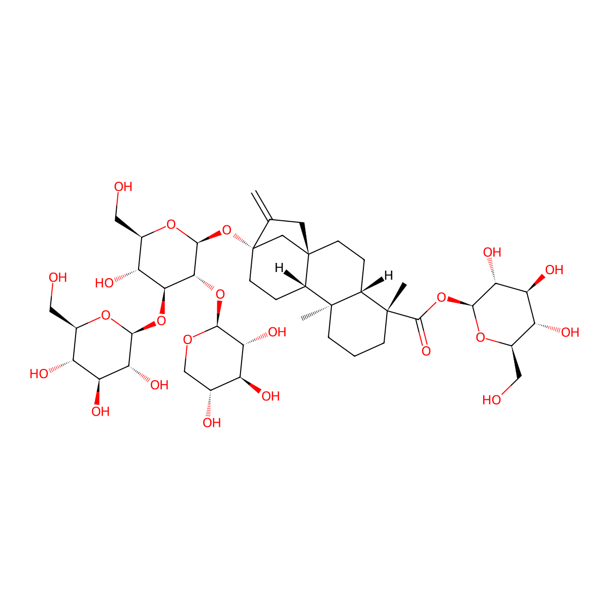 Rebaudioside F molecular structure, CAS 438045-89-7