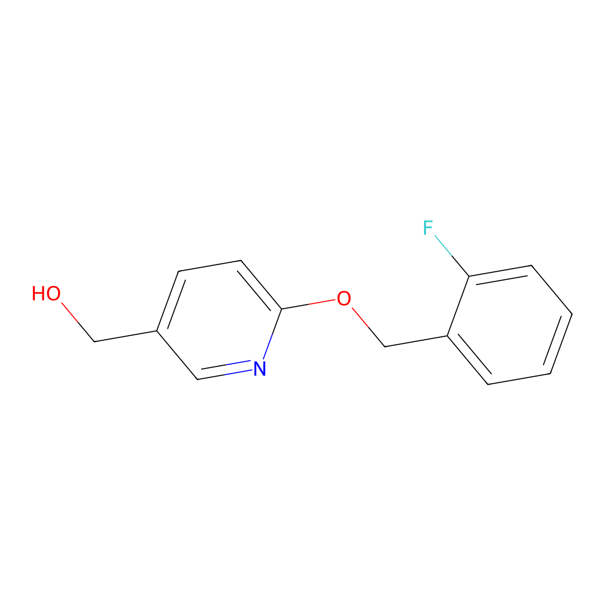 {6-[(2-Fluorophenyl)methoxy]pyridin-3-yl}methanol molecular structure, CAS 438049-64-0