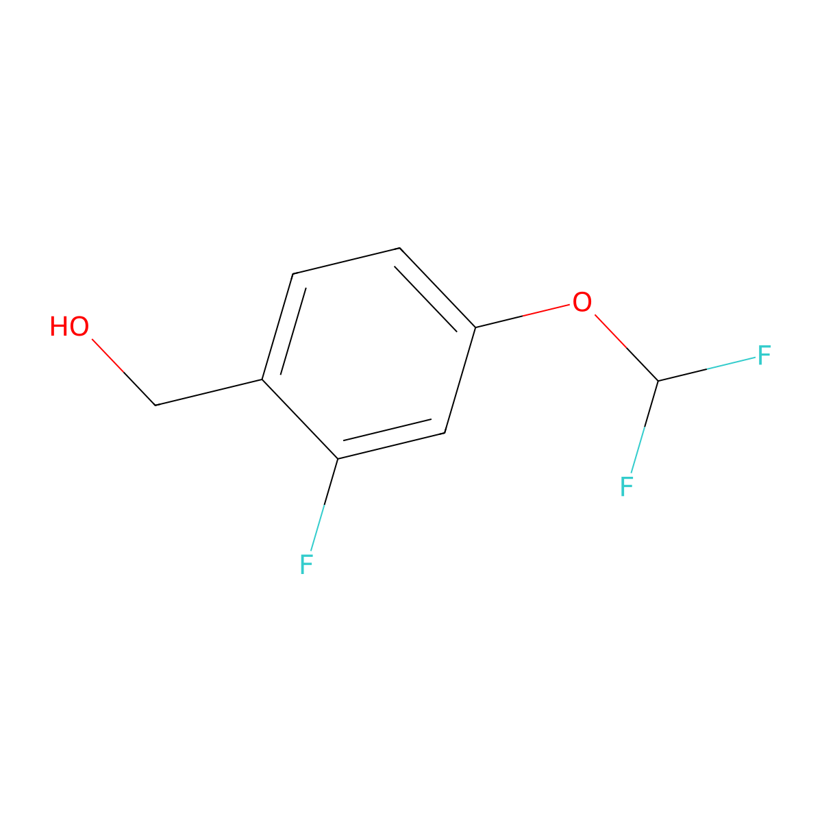 (4-(Difluoromethoxy)-2-fluorophenyl)methanol molecular structure, CAS 438049-76-4