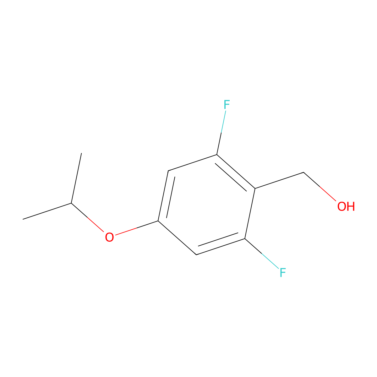 2,6-Difluoro-4-isopropyloxybenzyl alcohol molecular structure, CAS 438049-80-0