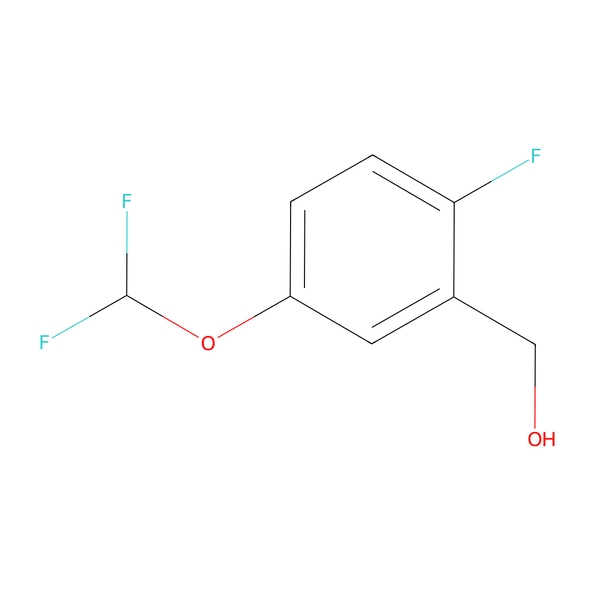 (5-(Difluoromethoxy)-2-fluorophenyl)methanol molecular structure, CAS 438049-84-4