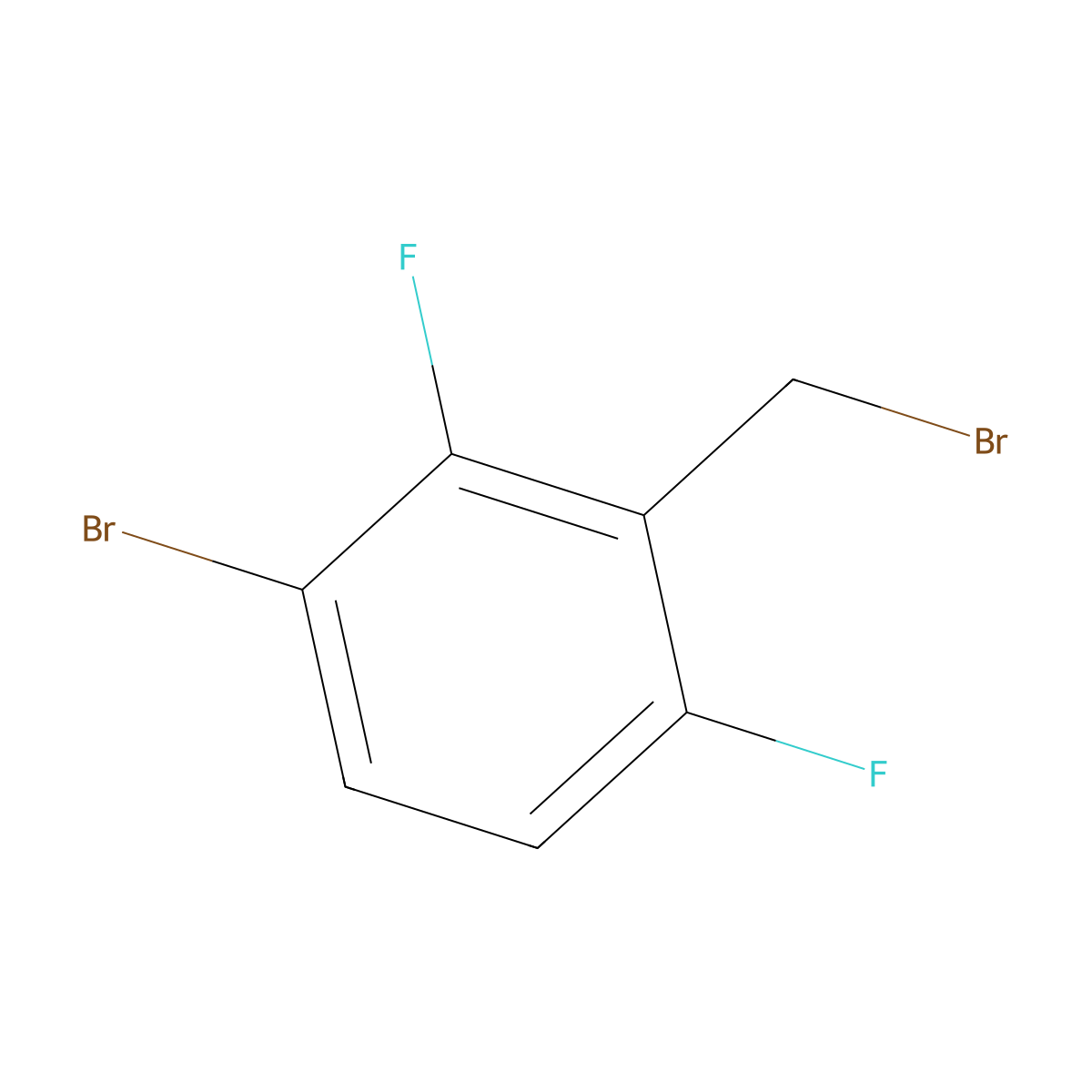 1-Bromo-3-(bromomethyl)-2,4-difluorobenzene molecular structure, CAS 438050-04-5