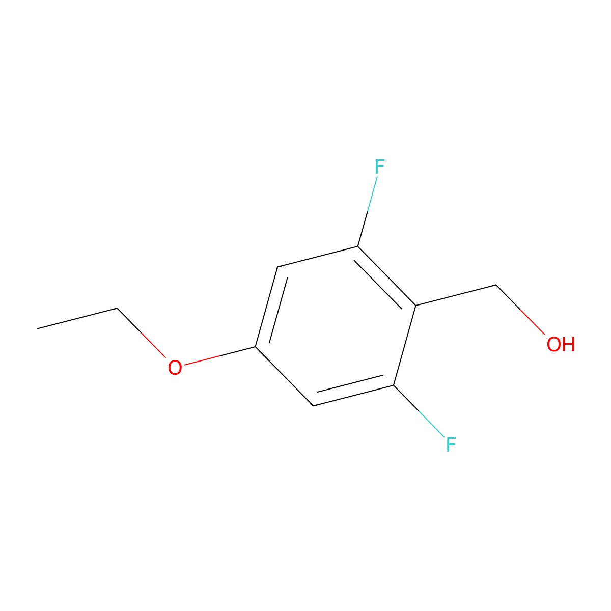 (4-Ethoxy-2,6-difluorophenyl)methanol molecular structure, CAS 438050-23-8