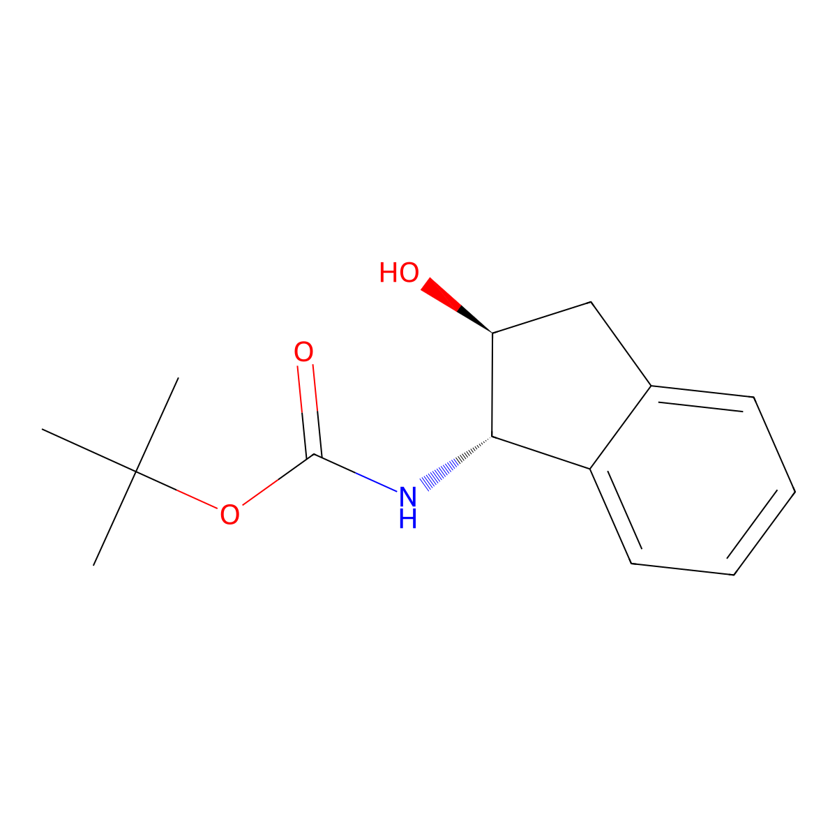 (1S,2S)-N-Boc-1-amino-2-indanol molecular structure, CAS 438051-03-7