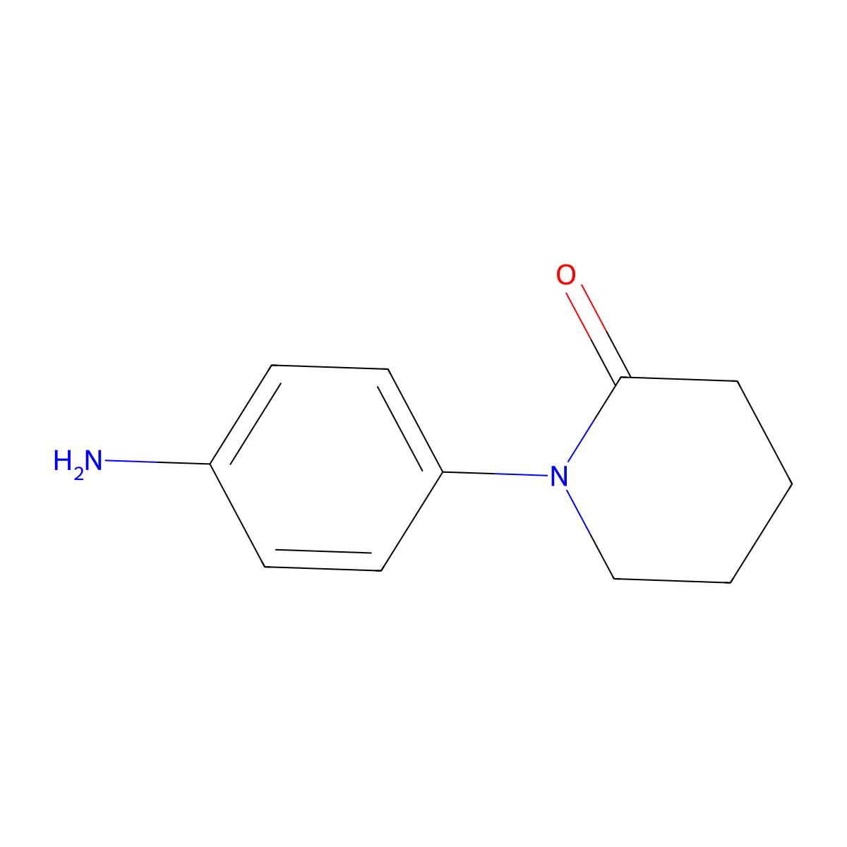 1-(4-Aminophenyl)piperidin-2-one molecular structure, CAS 438056-68-9