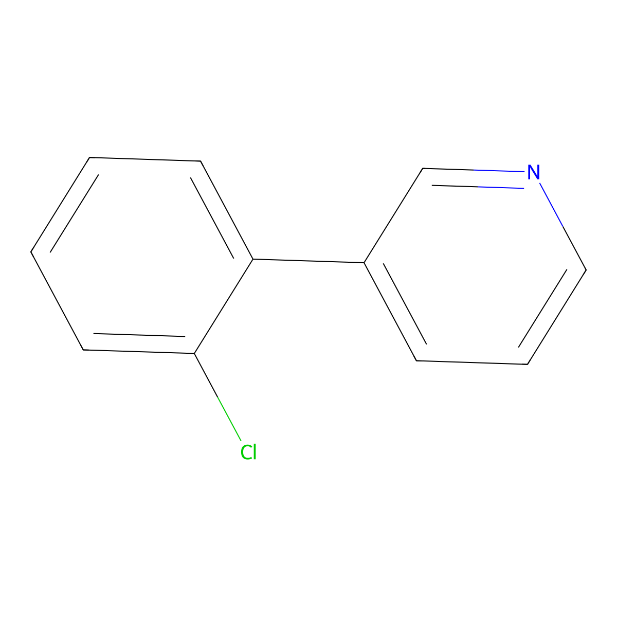 3-(2-Chlorophenyl)pyridine molecular structure, CAS 4381-37-7