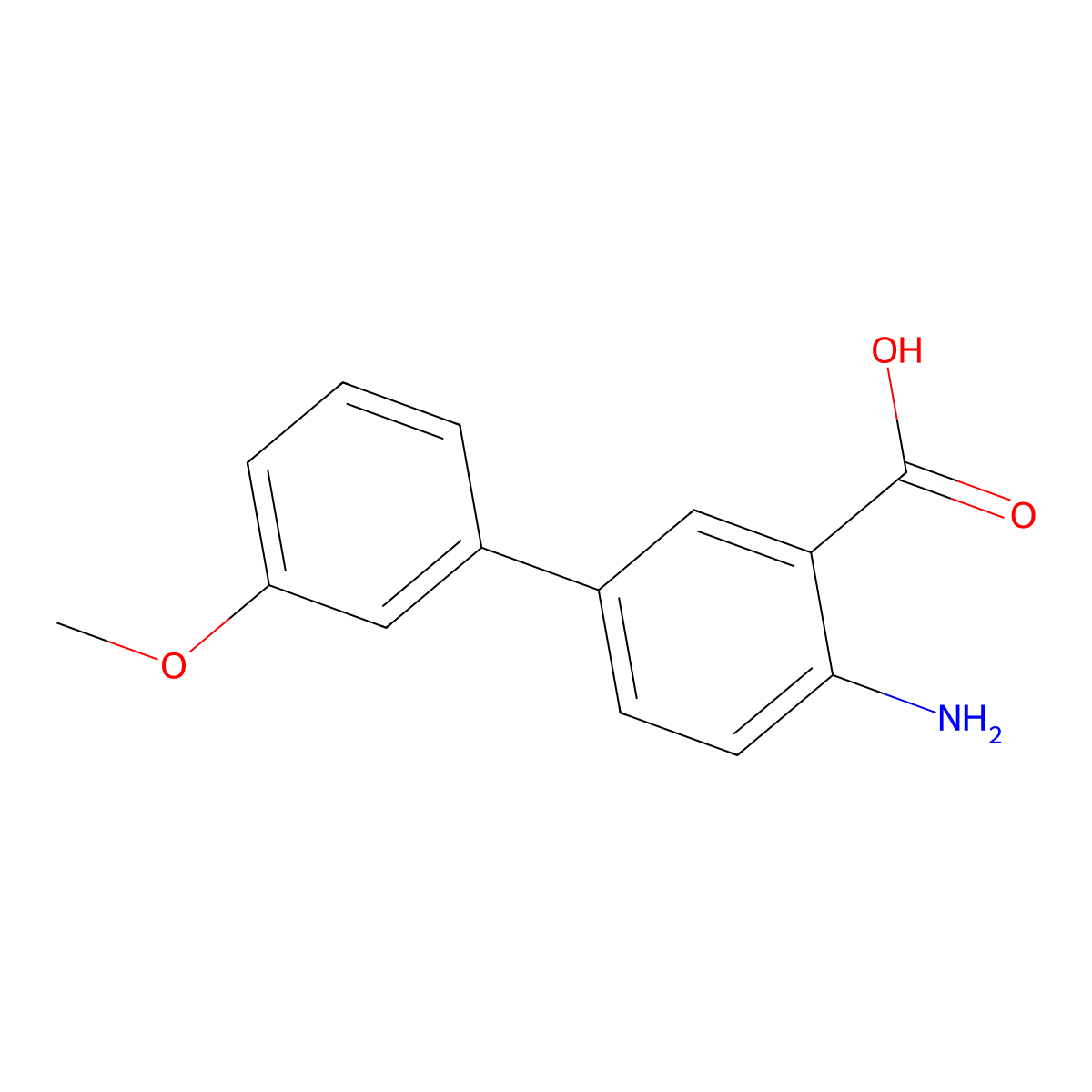 4-Amino-3'-methoxy[1,1'-biphenyl]-3-carboxylic acid molecular structure, CAS 438190-81-9