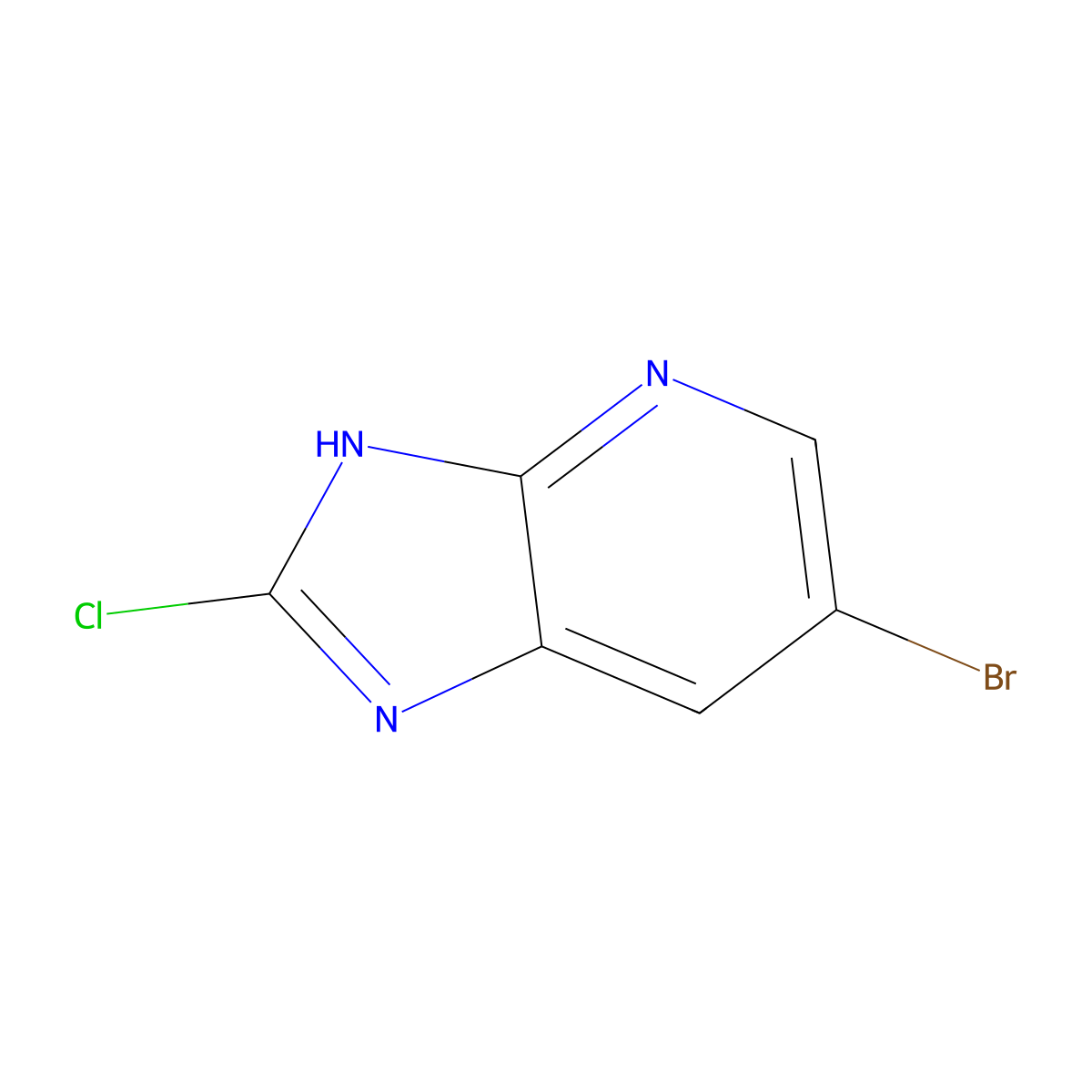6-Bromo-2-chloro-3H-imidazo[4,5-b]pyridine molecular structure, CAS 438190-89-7