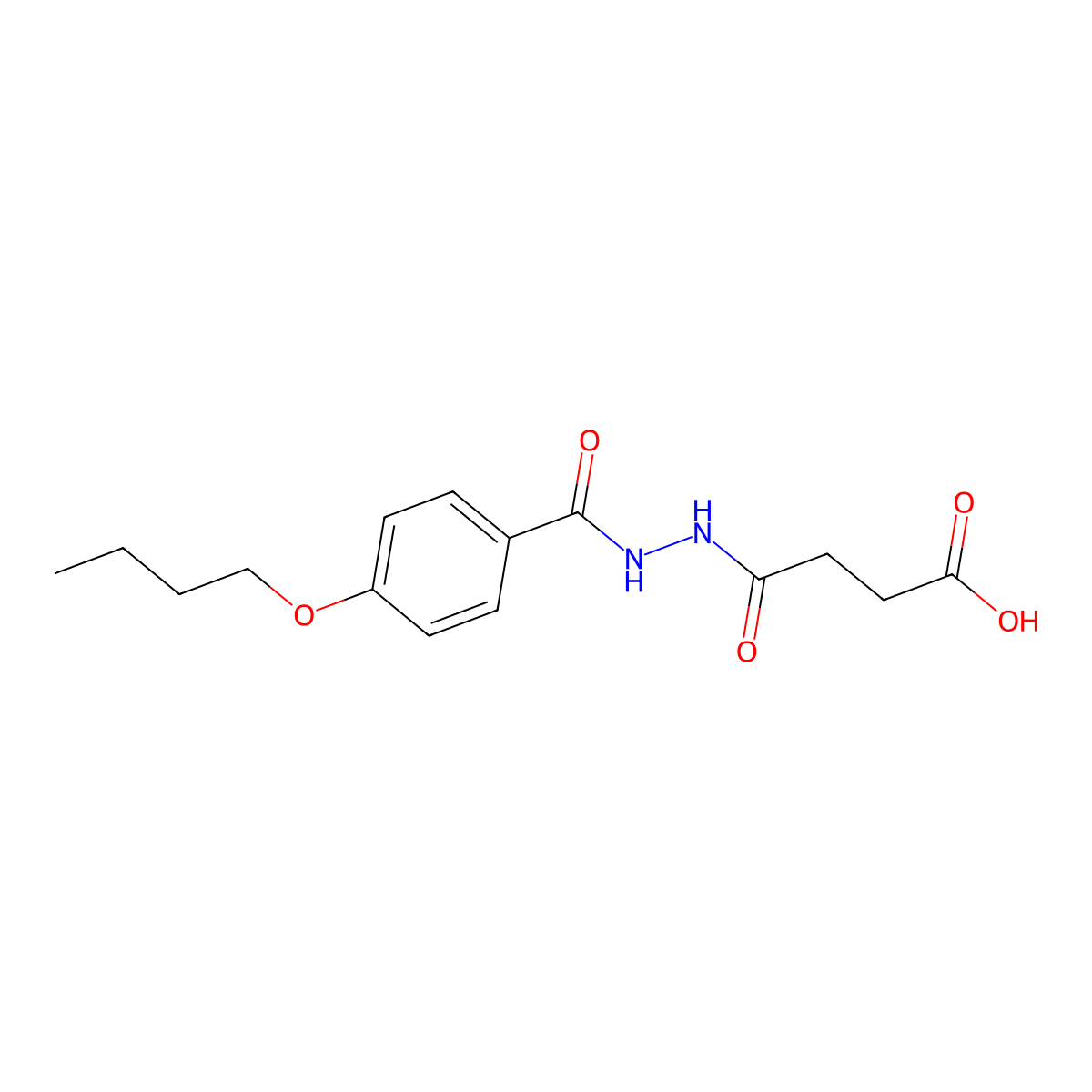 4-{2-[(4-Butoxyphenyl)carbonyl]hydrazinyl}-4-oxobutanoic acid molecular structure, CAS 438196-33-9